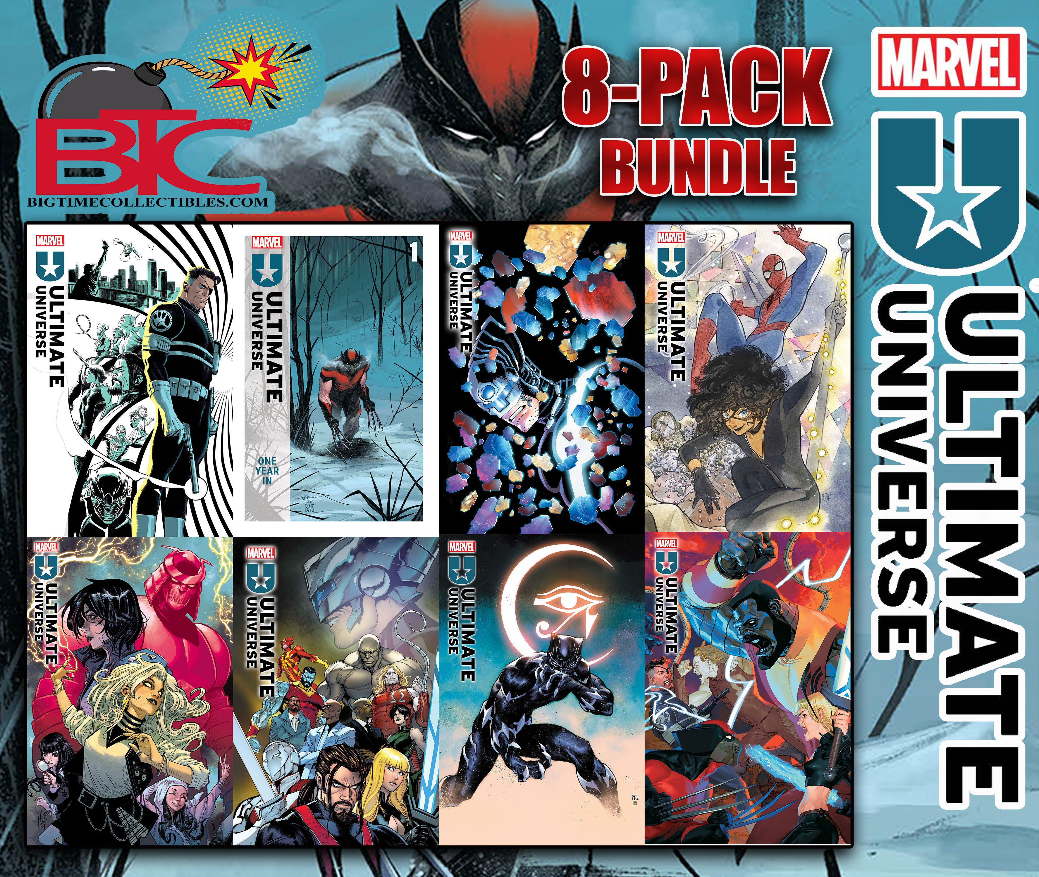 ULTIMATE UNIVERSE: ONE YEAR IN #1 1ST OF ULTIMATE WOLVERINE 8-PACK BUNDLE 12-11-24