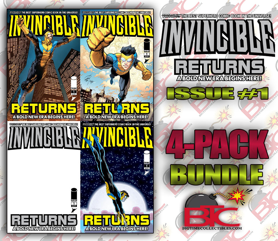 Invincible Reverts Time INVINCIBLE RETURNS FACSIMILE EDITION #1 4-PACK BUNDLE -- [Expected In