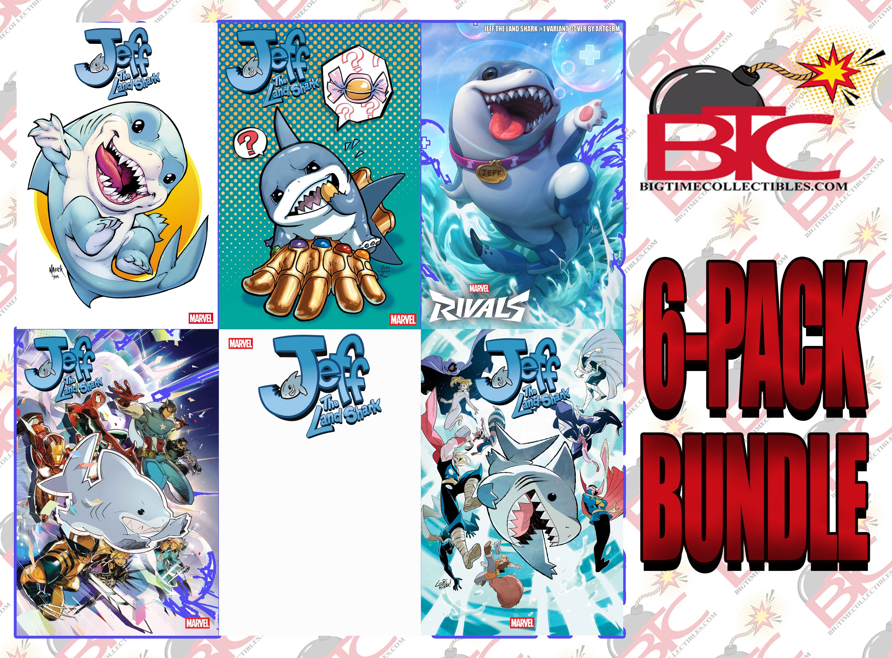 JEFF THE LAND SHARK #1 BTC 6-PACK BUNDLE -- [Expected In Stock Date : 06-04-25]