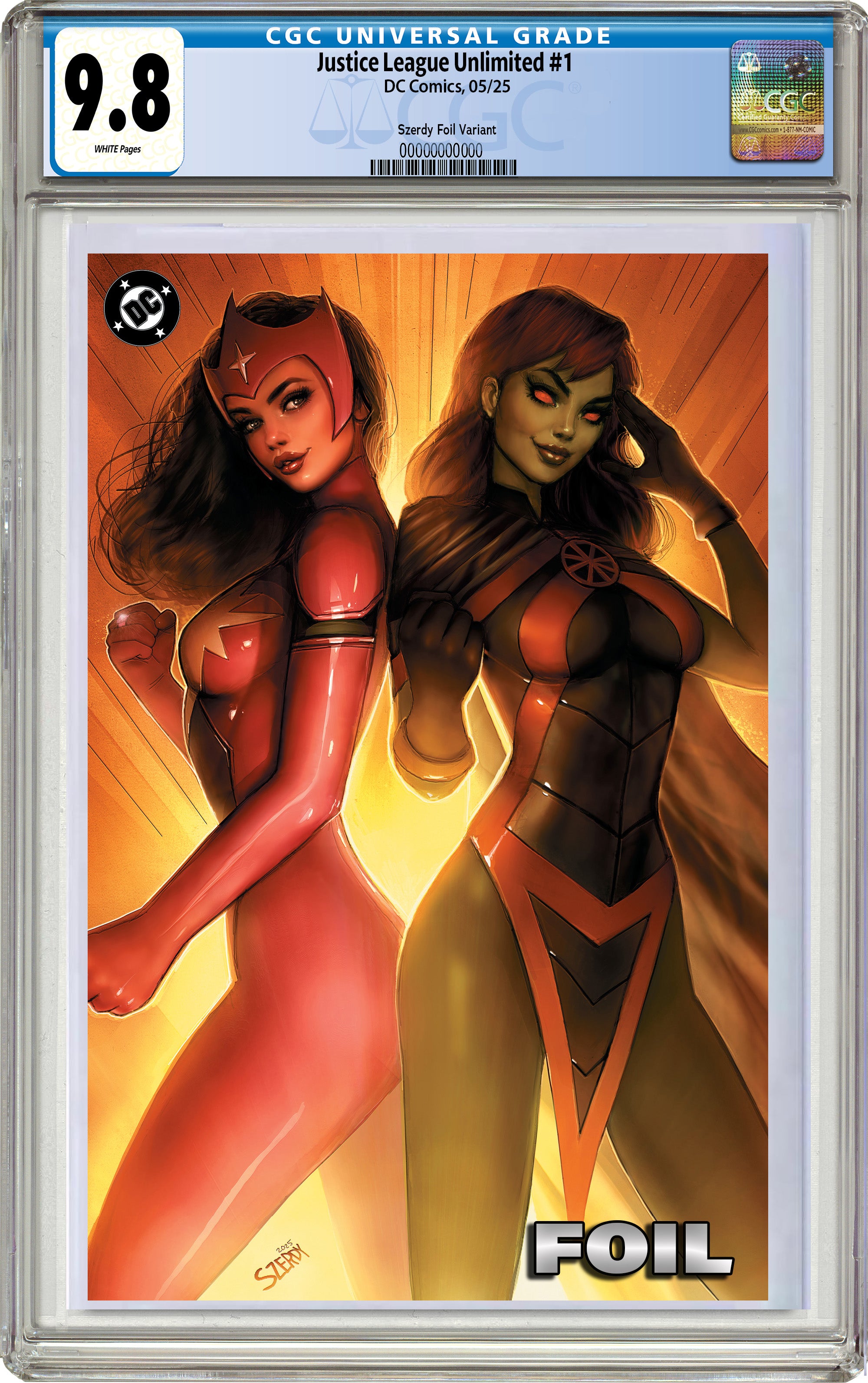 JUSTICE LEAGUE UNLIMITED #6 NATHAN SZERDY FANEXPO DALLAS EXCLUSIVE FOIL VIRGIN VARIANT