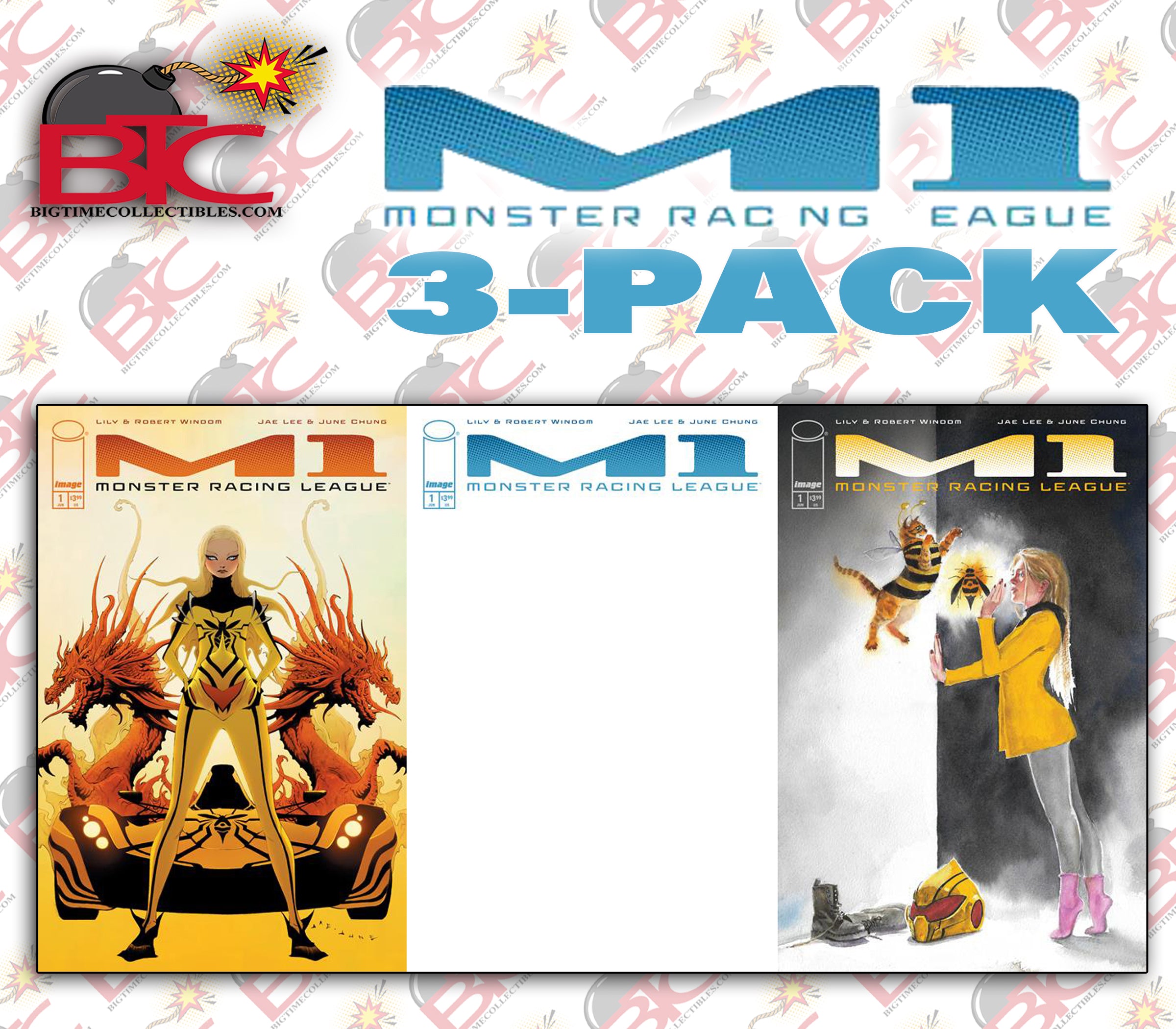 M1 MONSTER RACING LEAGUE #1 3-PACK BUNDLE -- [06-10-26]