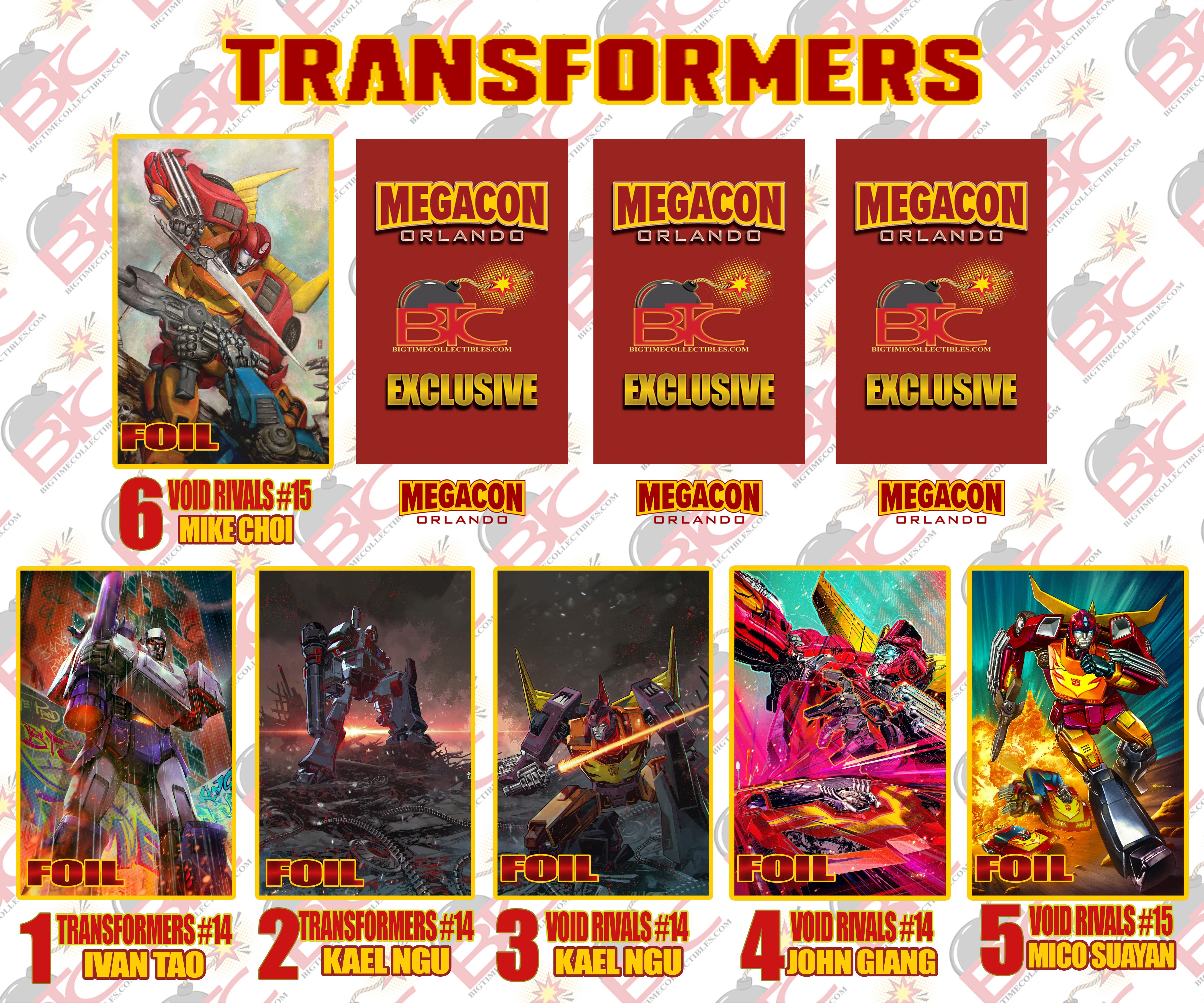 2025 MEGACON BTC TRANSFORMERS EXCLUSIVE 9-PACK FOIL BUNDLE!!! LIMITED TO ONLY 50 SETS!!!