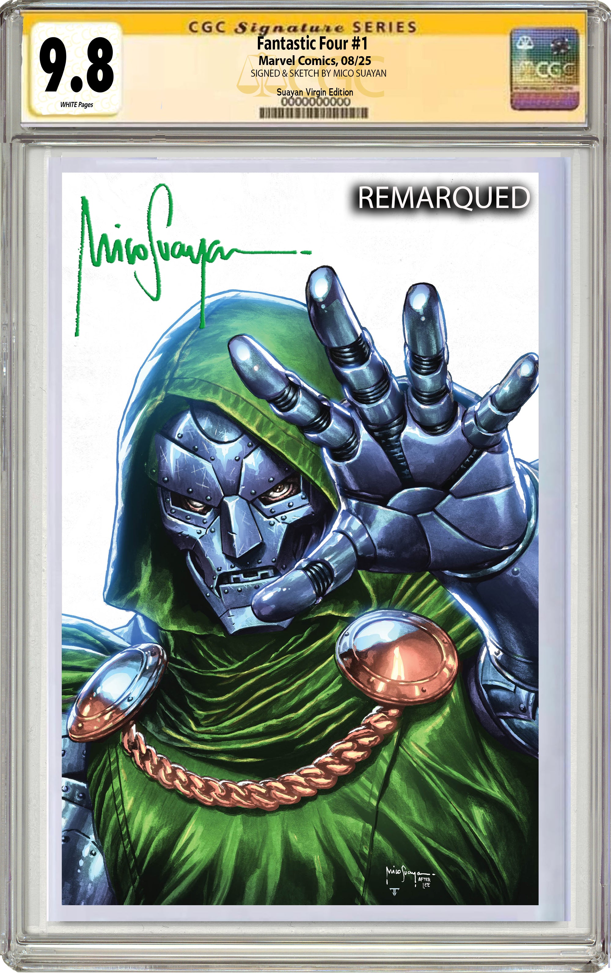 FANTASTIC FOUR #1 MICO SUAYAN FANEXPO CHICAGO EXCLUSIVE WHITEOUT EDITION.