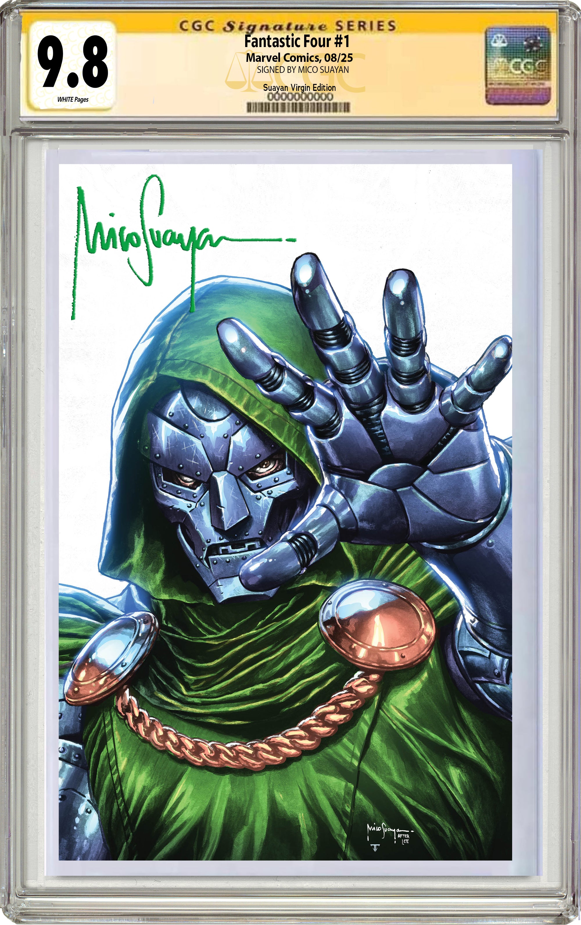 FANTASTIC FOUR #1 MICO SUAYAN FANEXPO CHICAGO EXCLUSIVE WHITEOUT EDITION.