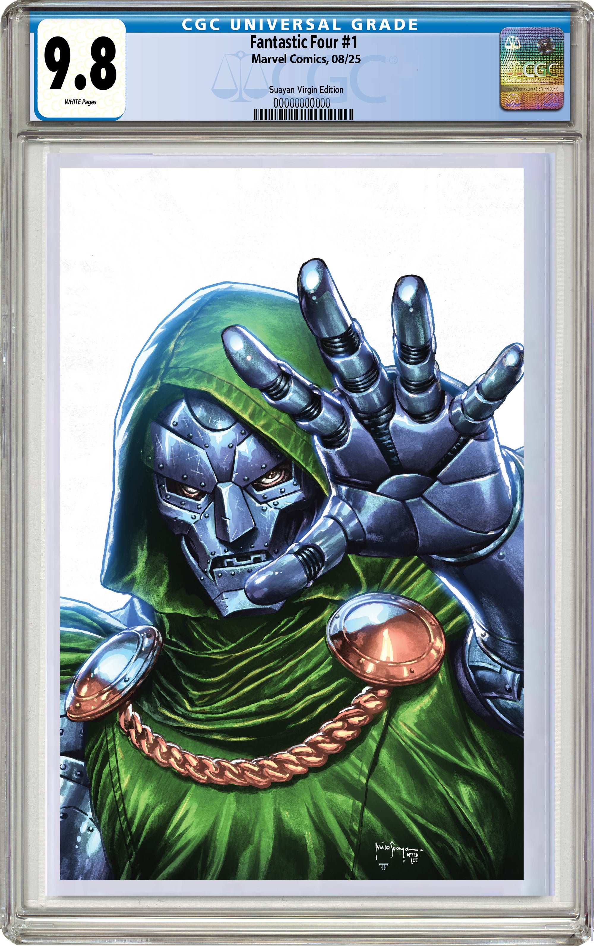 FANTASTIC FOUR #1 MICO SUAYAN FANEXPO CHICAGO EXCLUSIVE WHITEOUT EDITION.