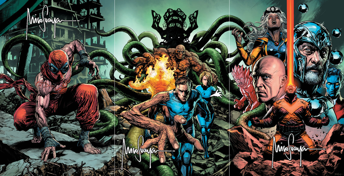MIDNIGHT SPIDER-MAN, FANTASTIC FOUR & X-MEN #1 MICO SUAYAN NYCC CONNECTING VARIANT COVERS