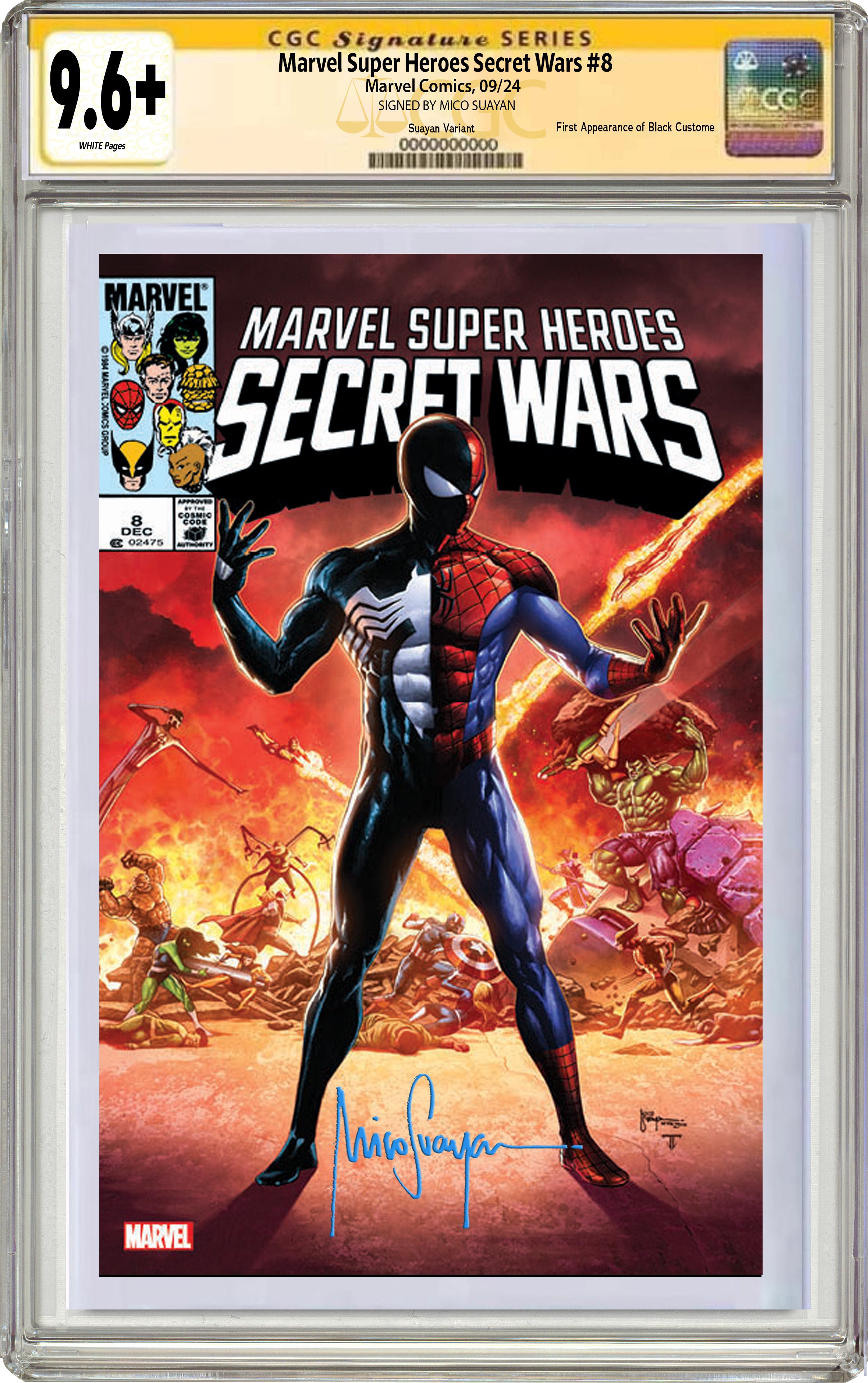 MARVEL SUPER HEROES SECRET WARS #8 MICO SUAYAN EXCLUSIVE VARIANT COVER OPTIONS 08-14-24