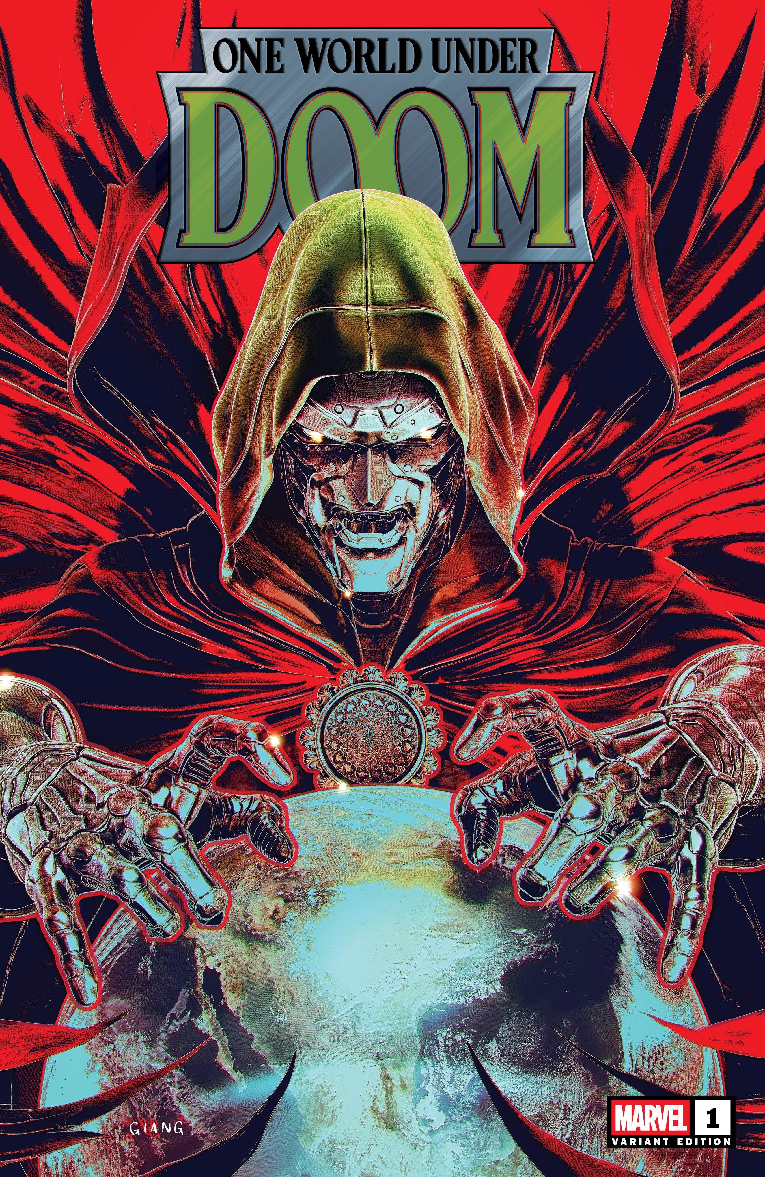 ONE WORLD UNDER DOOM #1 JOHN GIANG NEGATIVE BLEED EXCLUSIVE VARIANT CO