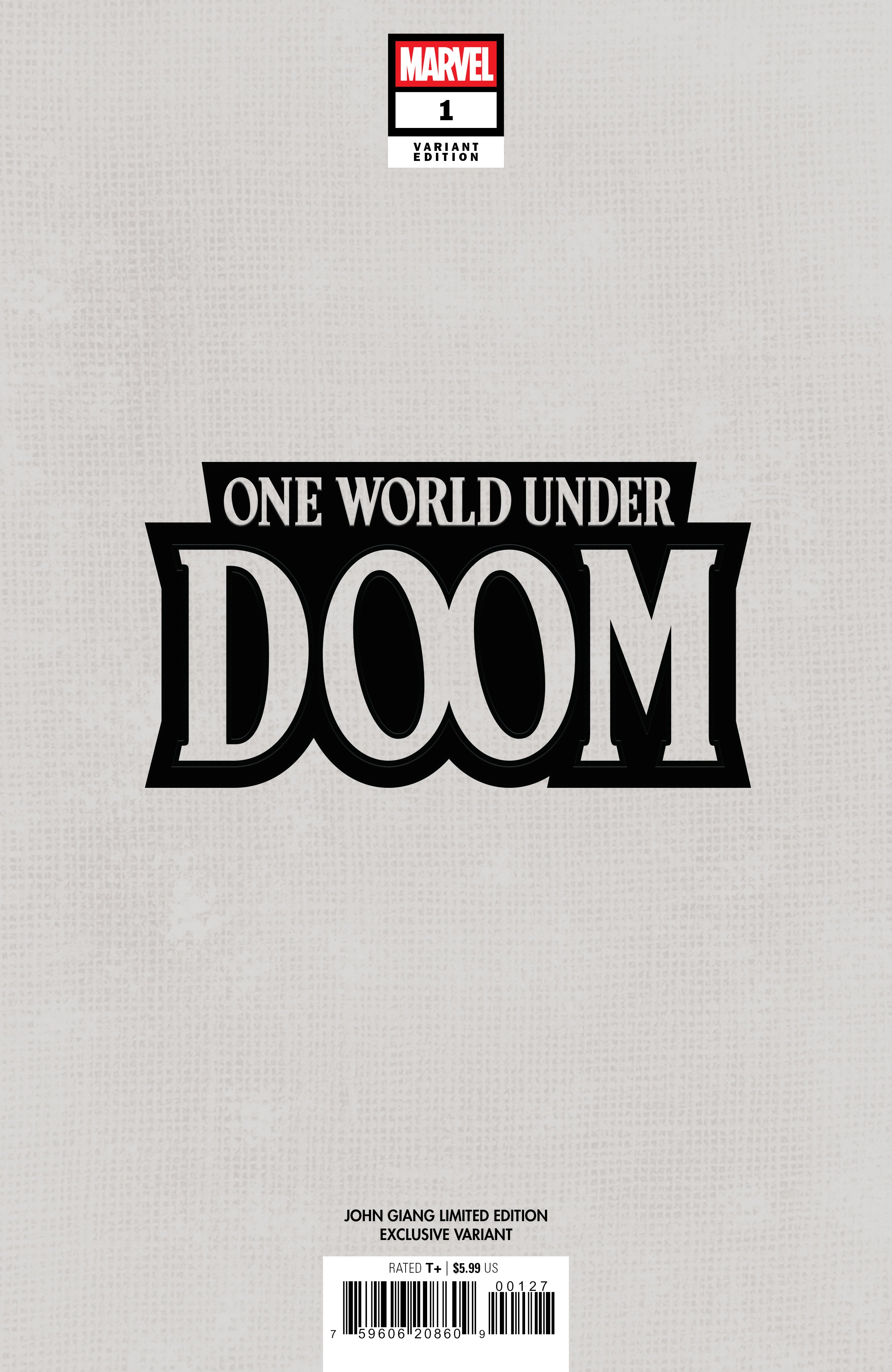 ONE WORLD UNDER DOOM #1 JOHN GIANG NEGATIVE BLEED EXCLUSIVE VARIANT COVERS 02-12-25