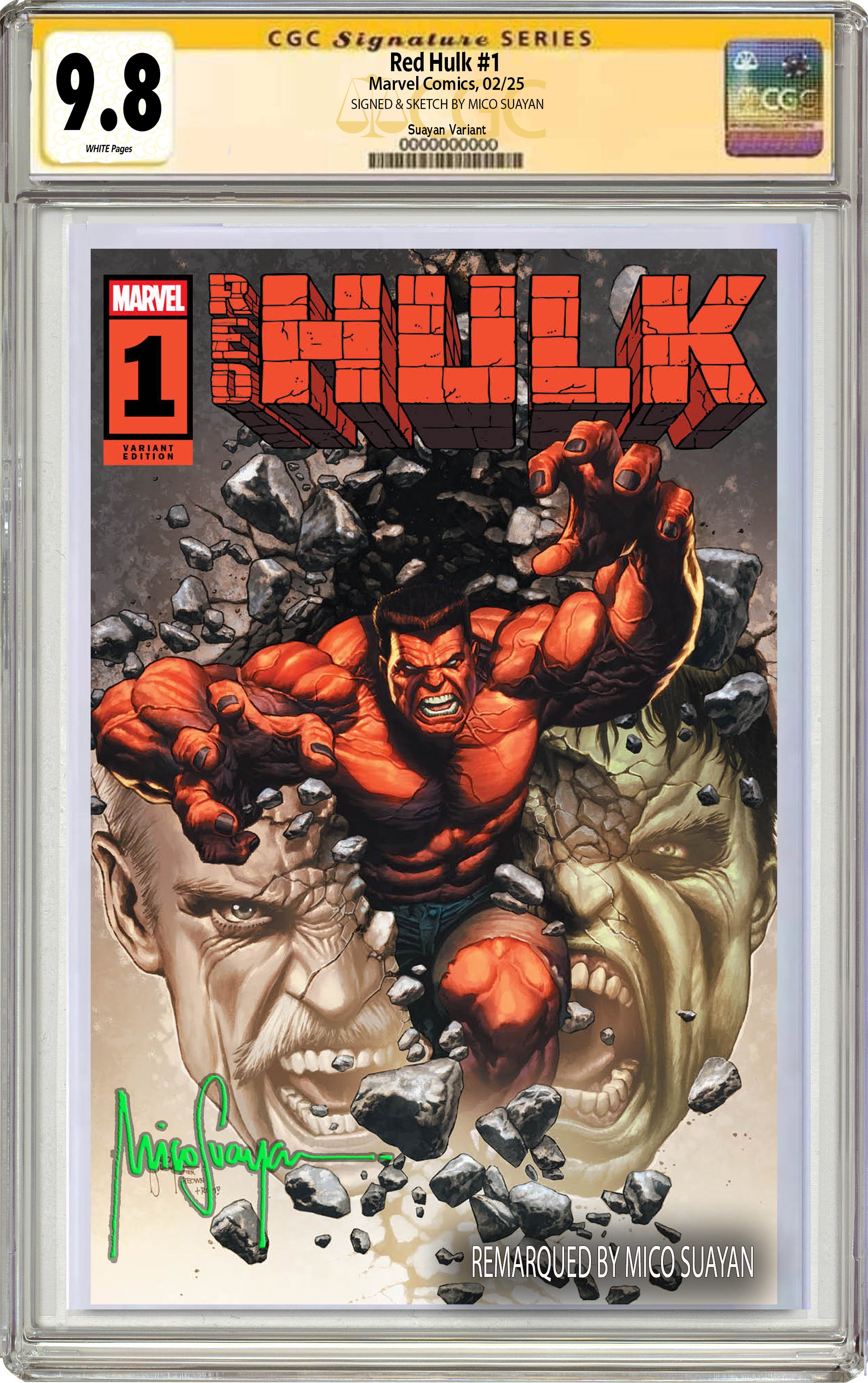 RED HULK #1 MICO SUAYAN SPLIT PERSONALITY EXCLUSIVE VARIANT OPTIONS 02-26-25