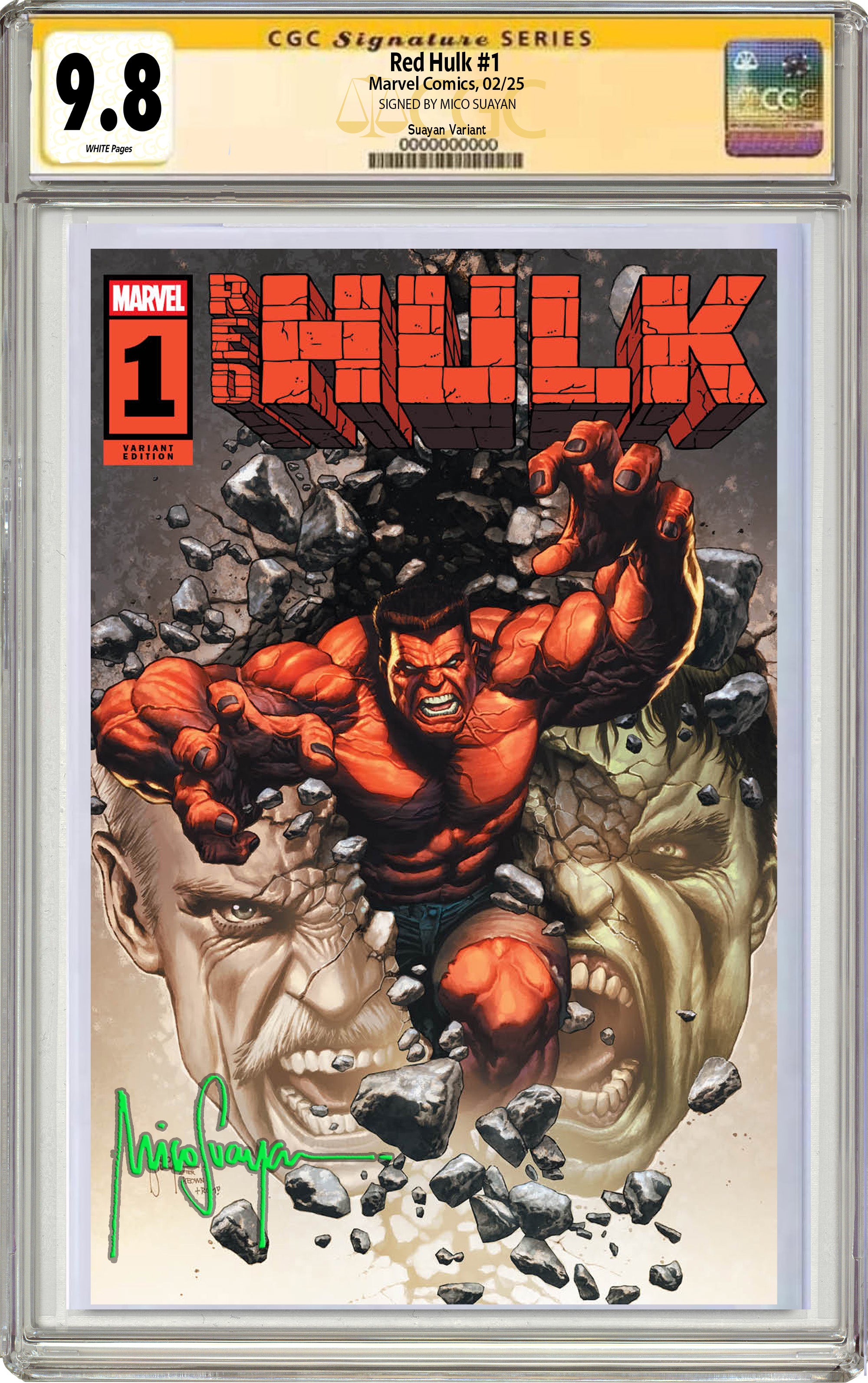 RED HULK #1 MICO SUAYAN SPLIT PERSONALITY EXCLUSIVE VARIANT OPTIONS 02-26-25