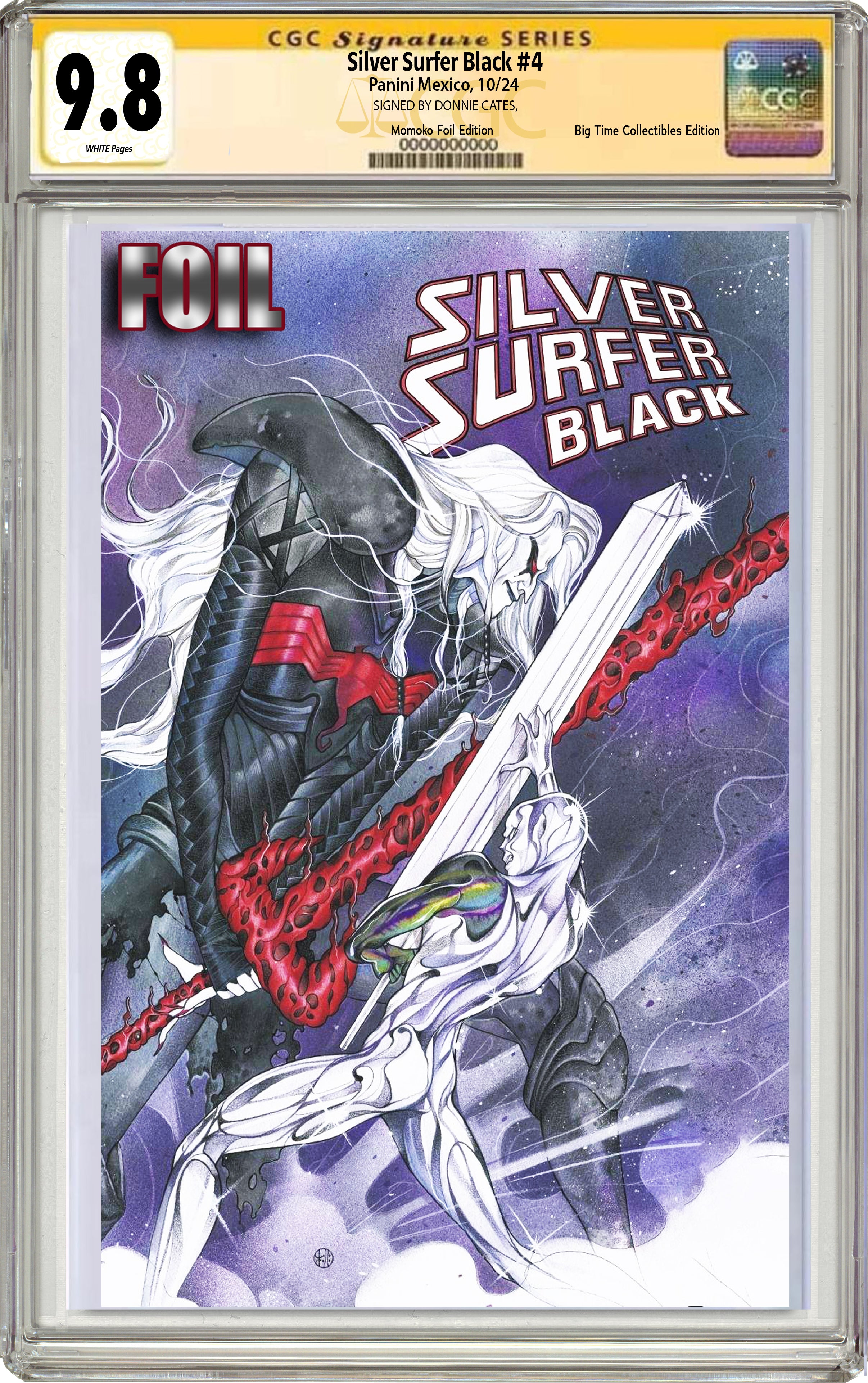 SILVER SURFER BLACK #4 PEACH MOMOKO NYCC EXCLUSIVE FOIL EDITION.