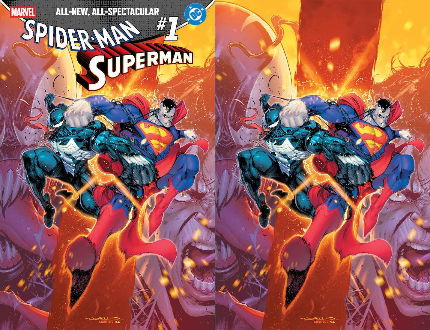 MARVEL/DC: SPIDER-MAN/SUPERMAN #1 IBAN COELLO FANEXPO PHILLY EXCLUSIVE VARIANT COVERS  [04-22-26]