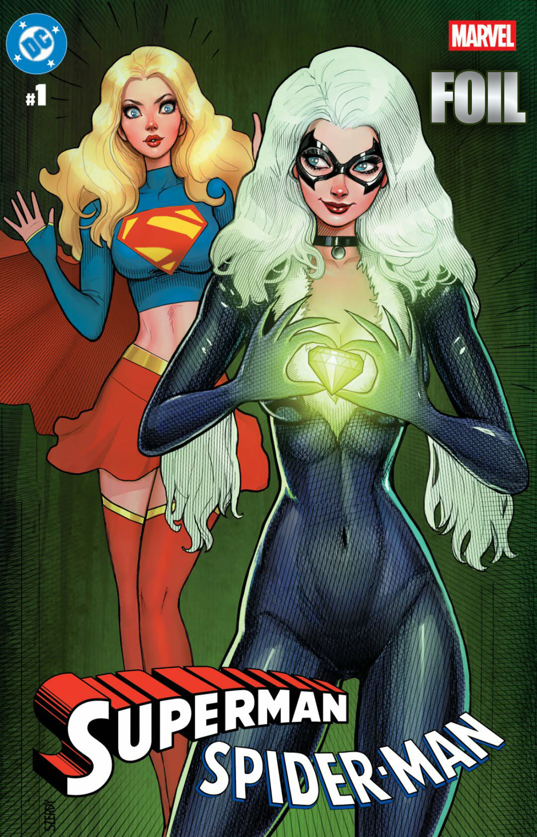 D'Espagnat、JOUR DE MARDHE、海外版超希少レゾネ DC MARVEL SUPERMAN SPIDER-MAN #1 NATHAN SZERDY EXCLUSIVE FOIL EDITIONS