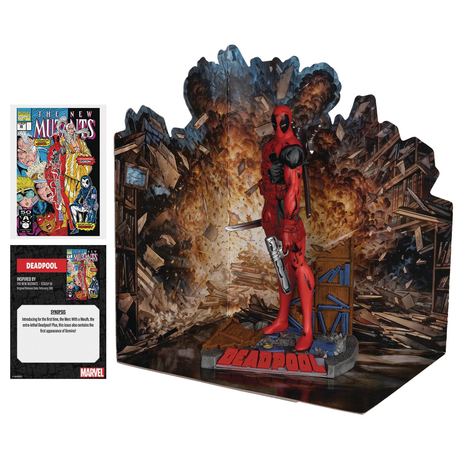 MCFARLANE MARVEL WV1 NEW MUTANTS #98 DEADPOOL 1/10 SCALE FIGURE