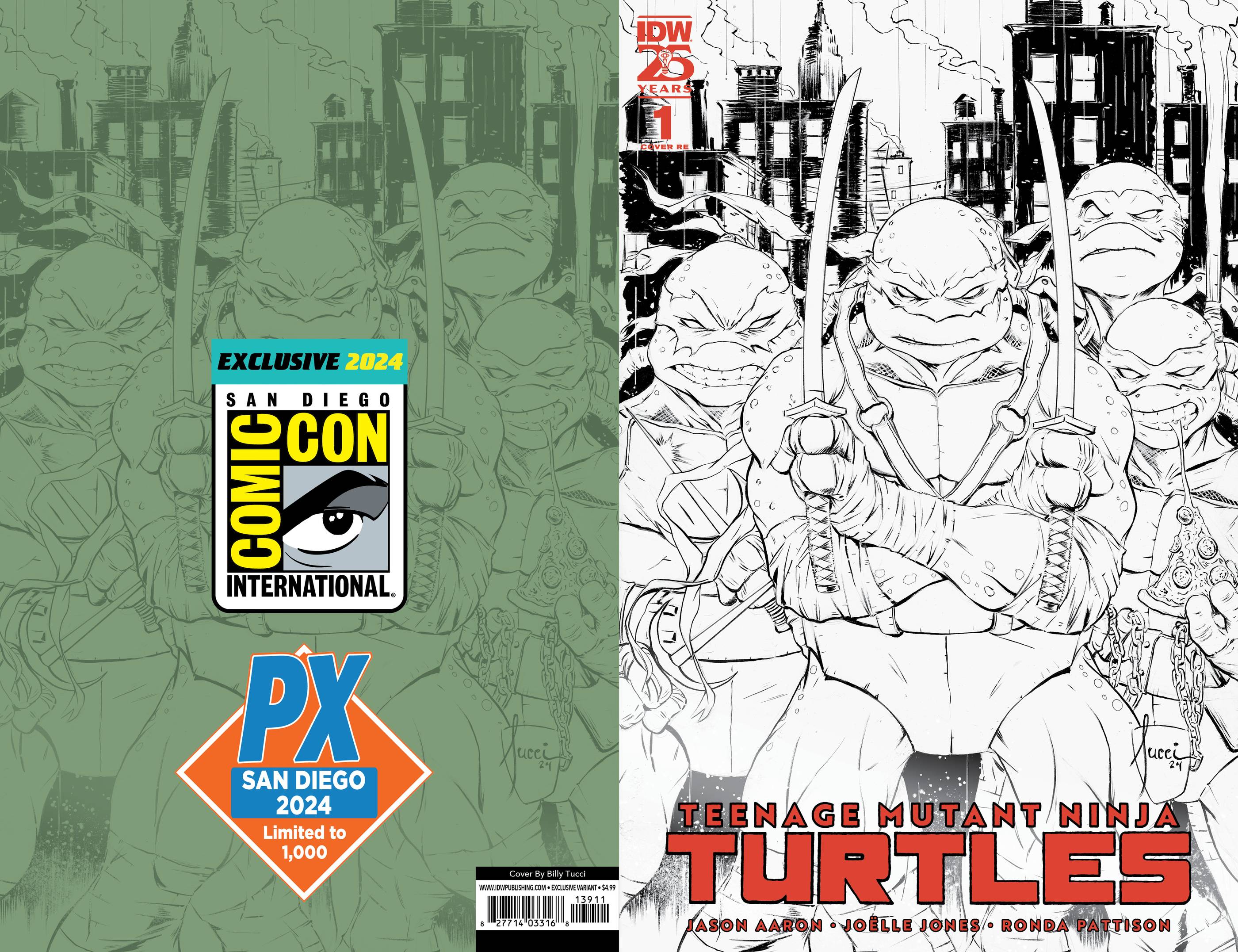 Tucci Turtle SDCC 2024 TEENAGE MUTANT NINJA TURTLES PX TUCCI B&W (CB99)