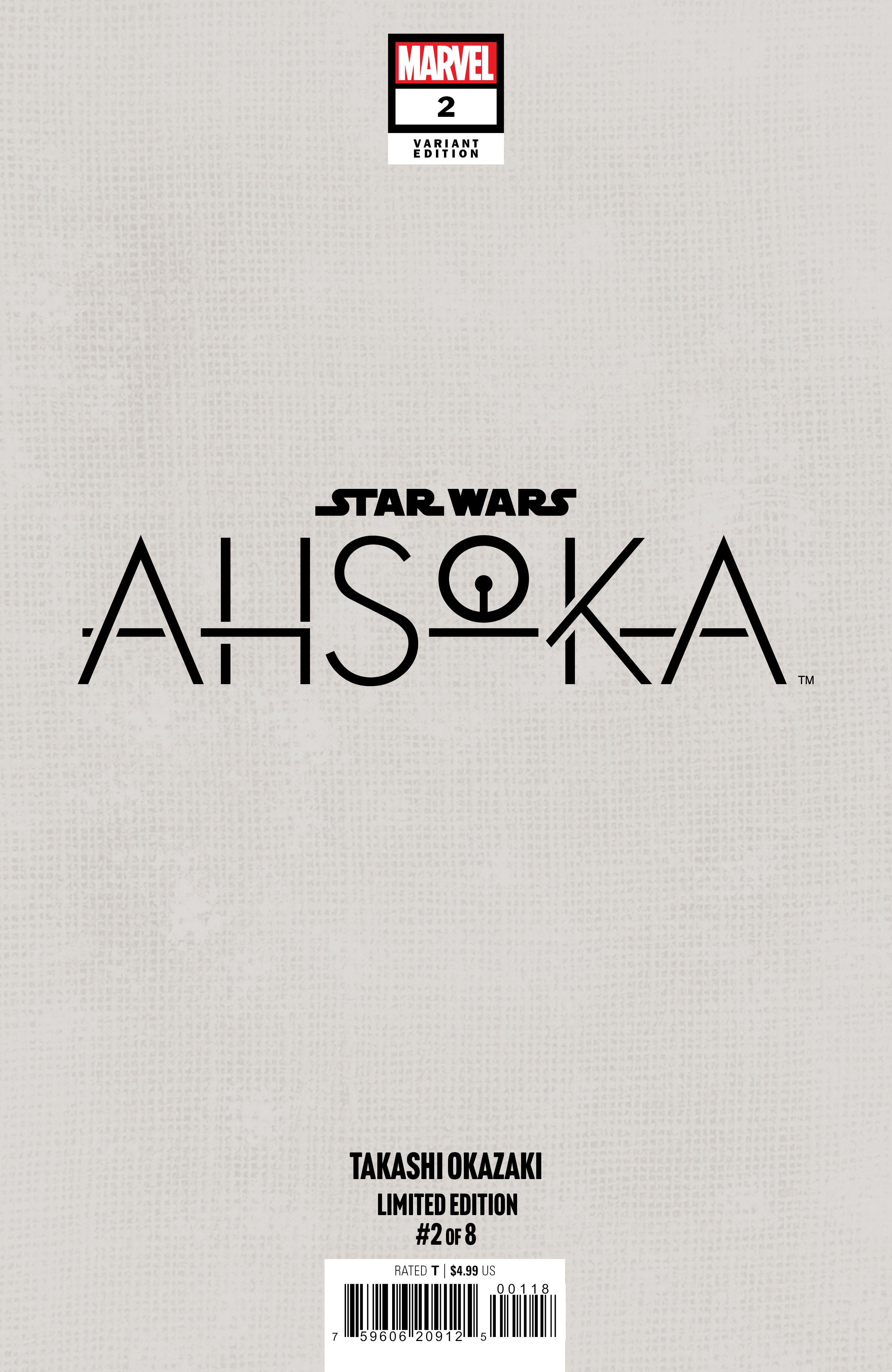 STAR WARS: AHSOKA #1-8 TAKASHI OKAZAKI LIMITED EDITION EXCLUSIVE VIRGIN VARIANT SET  04/2025