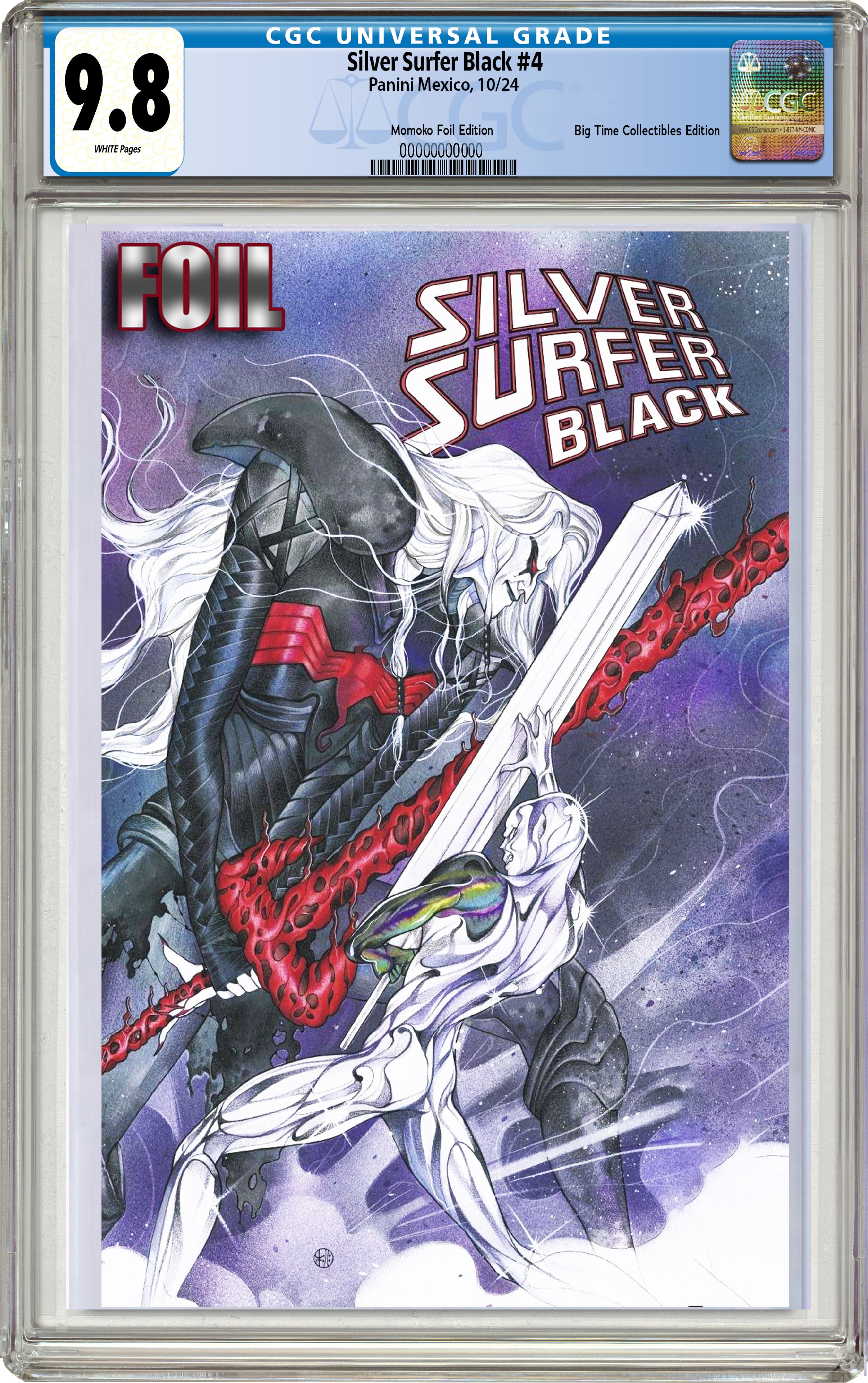 SILVER SURFER BLACK #4 PEACH MOMOKO NYCC EXCLUSIVE FOIL EDITION.