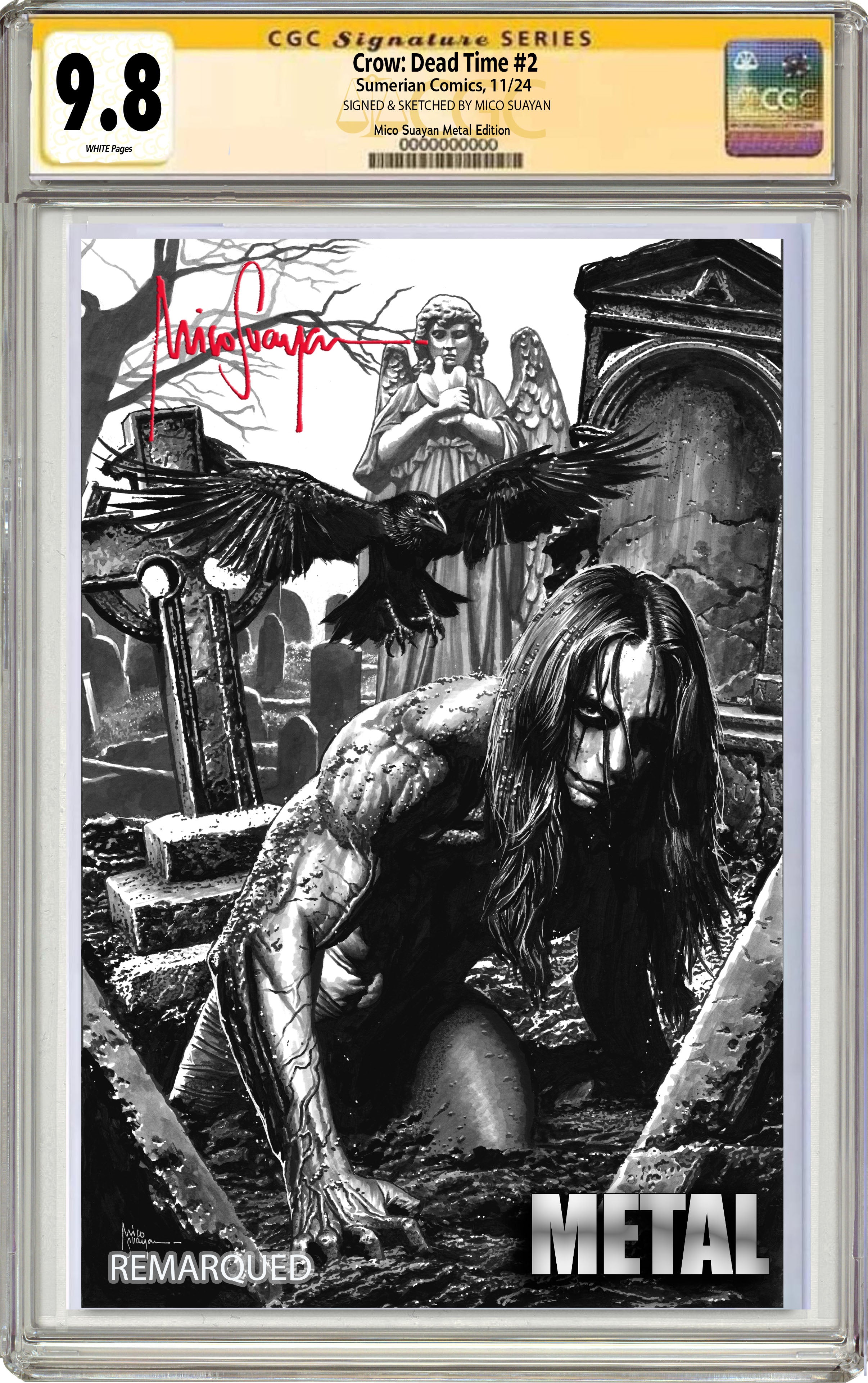 CROW DEAD TIME #2 MICO SUAYAN EXCLUSIVE VIRGIN METAL EDITION OPTIONS LIMITED TO 50 11-06-24