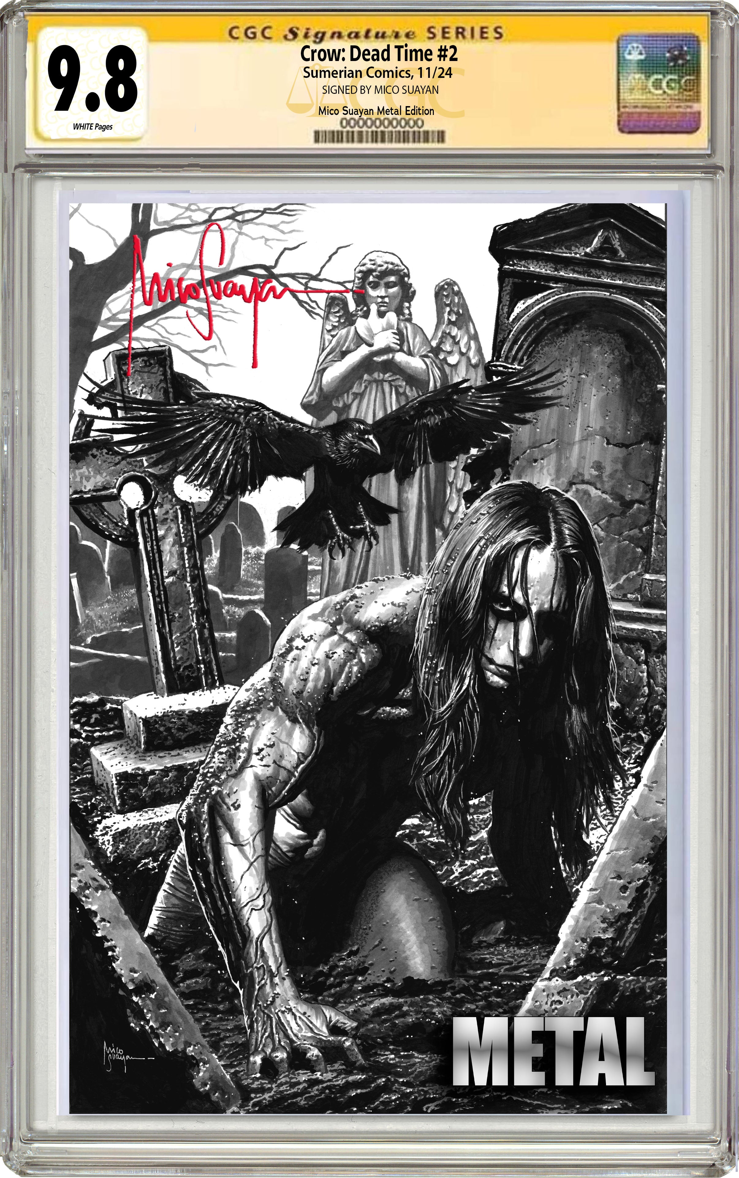 CROW DEAD TIME #2 MICO SUAYAN EXCLUSIVE VIRGIN METAL EDITION OPTIONS LIMITED TO 50 11-06-24