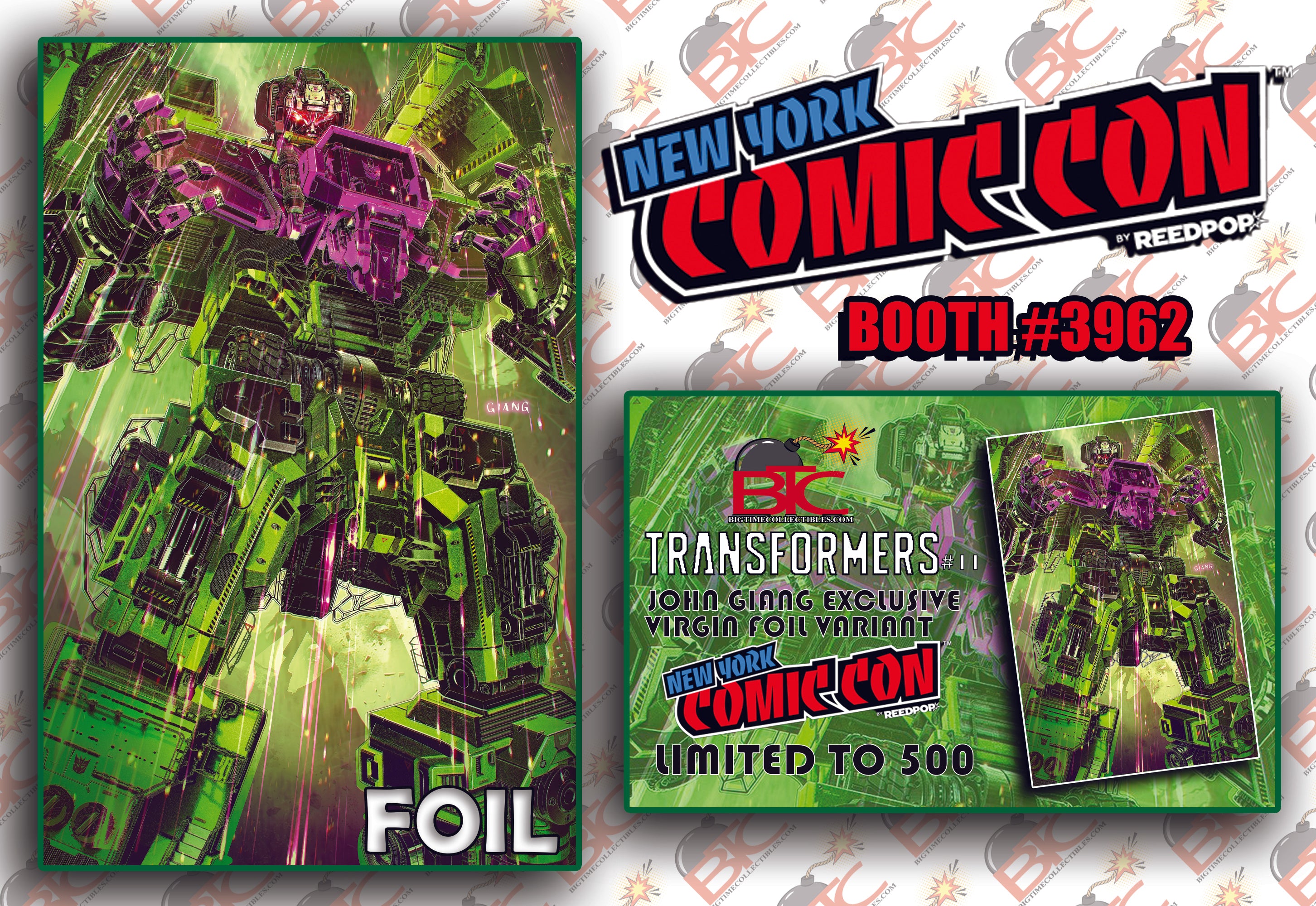 TRANSFORMERS #11 JOHN GIANG NYCC EXCLUSIVE FOIL EDITION OPTIONS