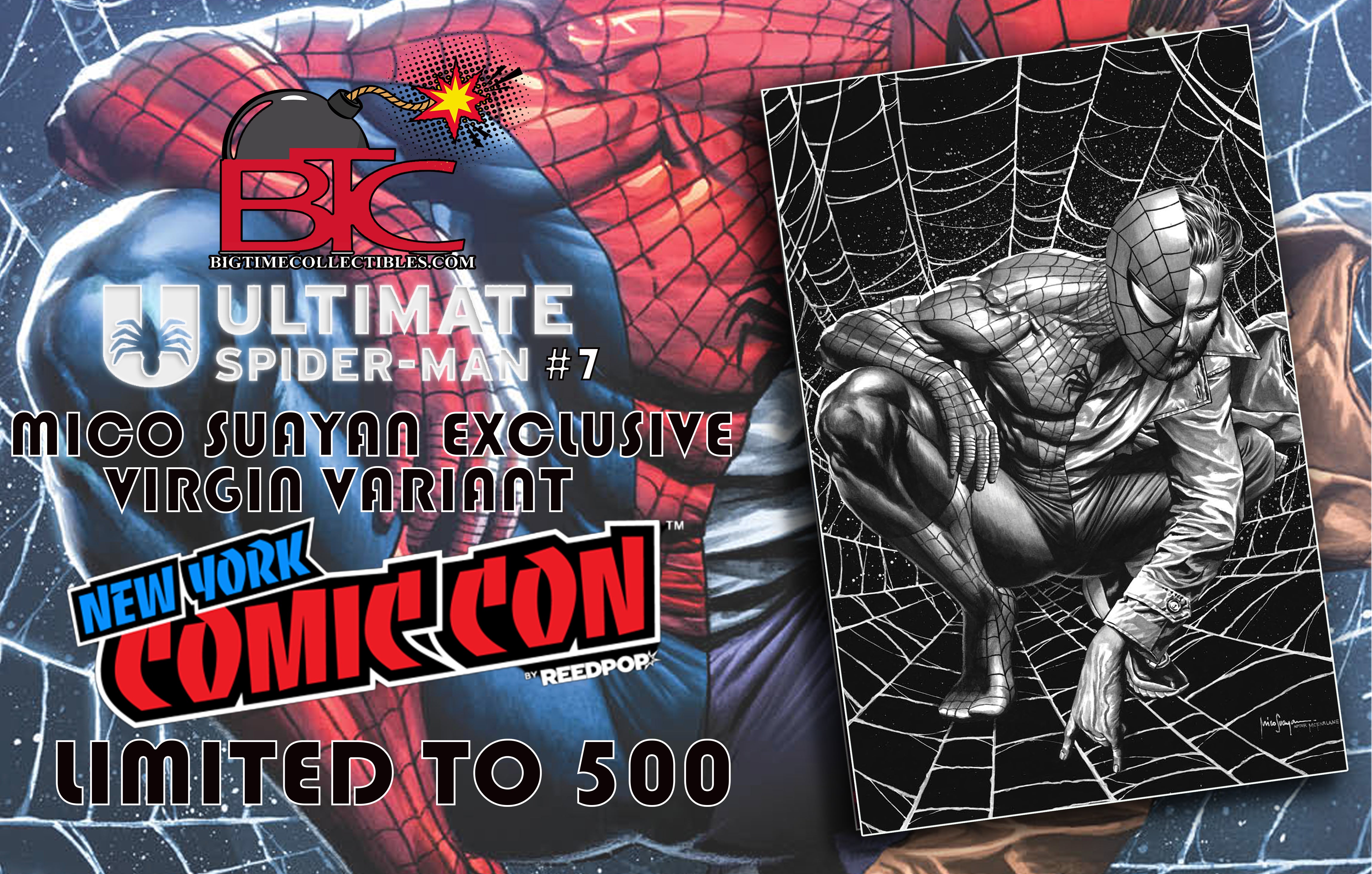 ULTIMATE SPIDER-MAN #7 MICO SUAYAN NYCC EXCLUSIVE SKETCH VIRGIN EDITION (M108)