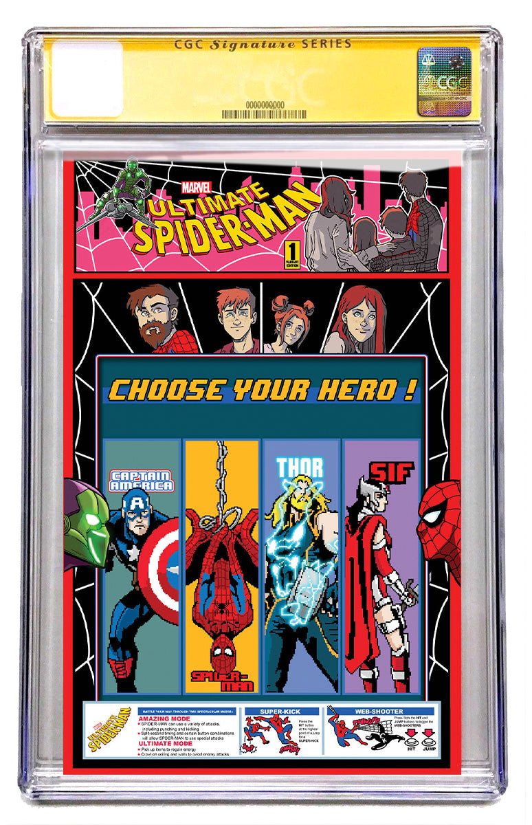 [PRE-ORDER CGC SS] ULTIMATE SPIDER-MAN 1 MATTHEW WAITE EXCLUSIVE 8-BIT GAMING EDITION