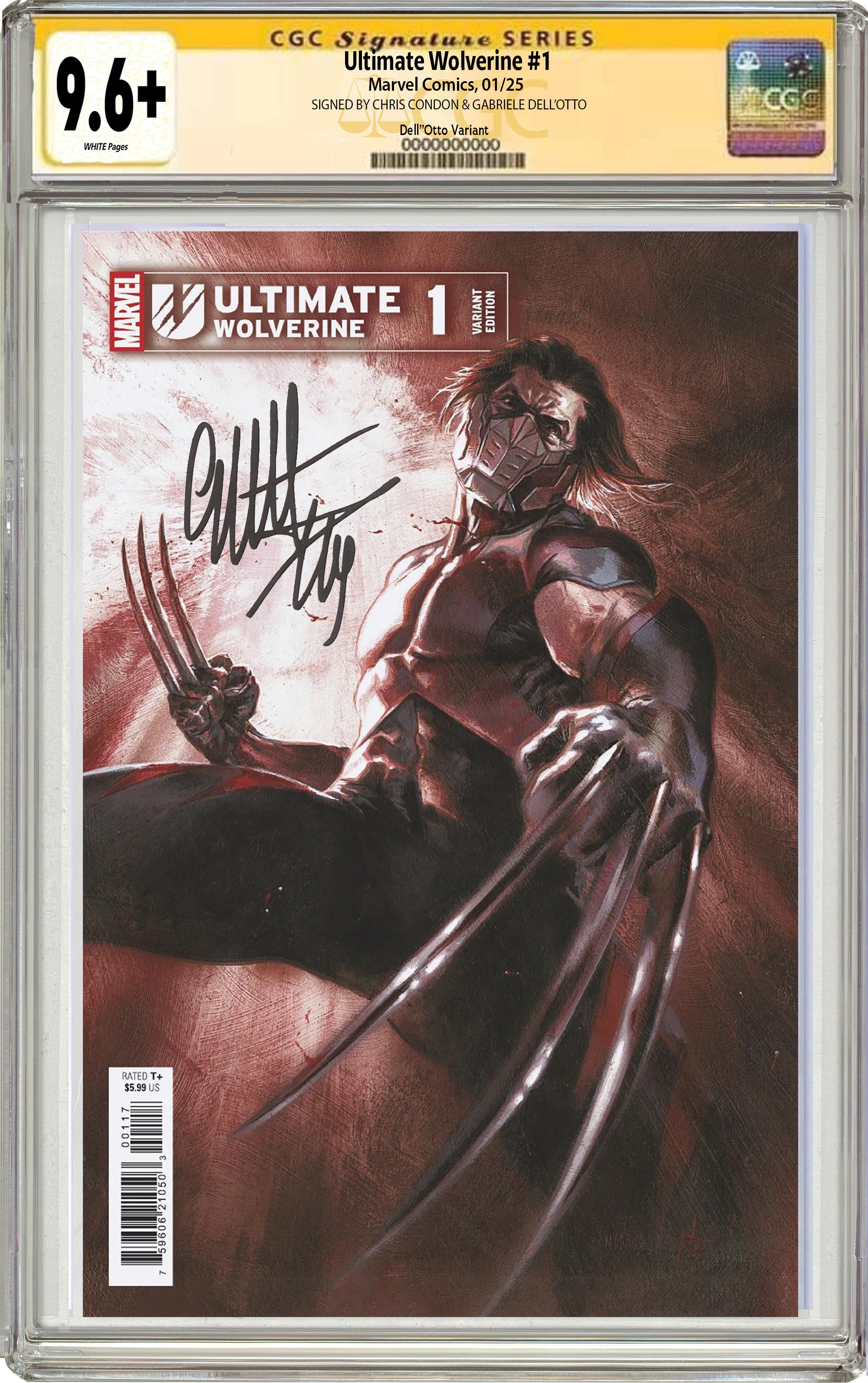 ULTIMATE WOLVERINE #1 GABRIELE DELL'OTTO VARIANT SIGNED BY GABRIELE DELL'OTTO & CHRIS CONDON CGC 9.6 OR BETTER