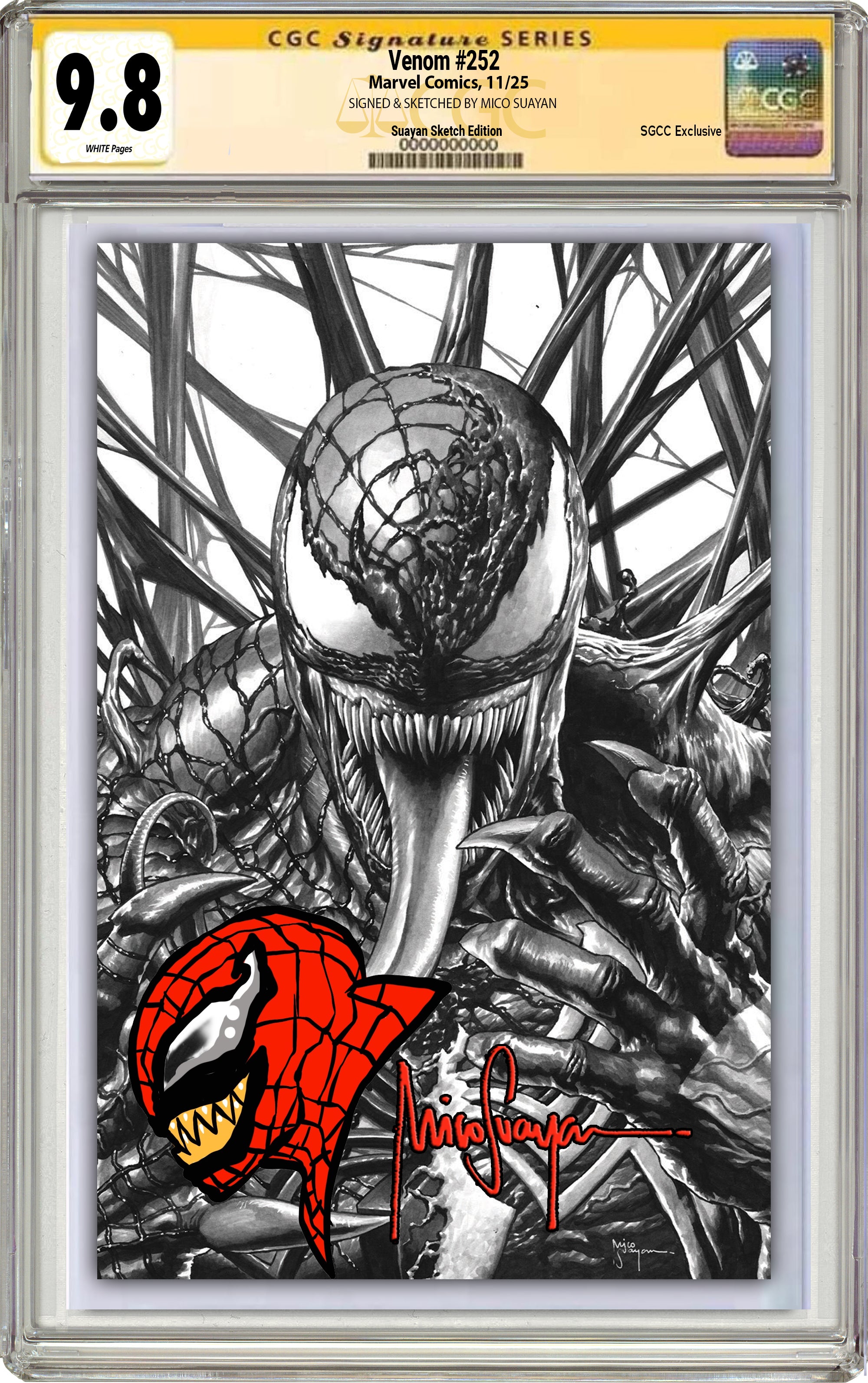 VENOM #252 MICO SUAYAN SGCC SECRET DROP SKETCH VARIANT (M90)(M92)(M243)