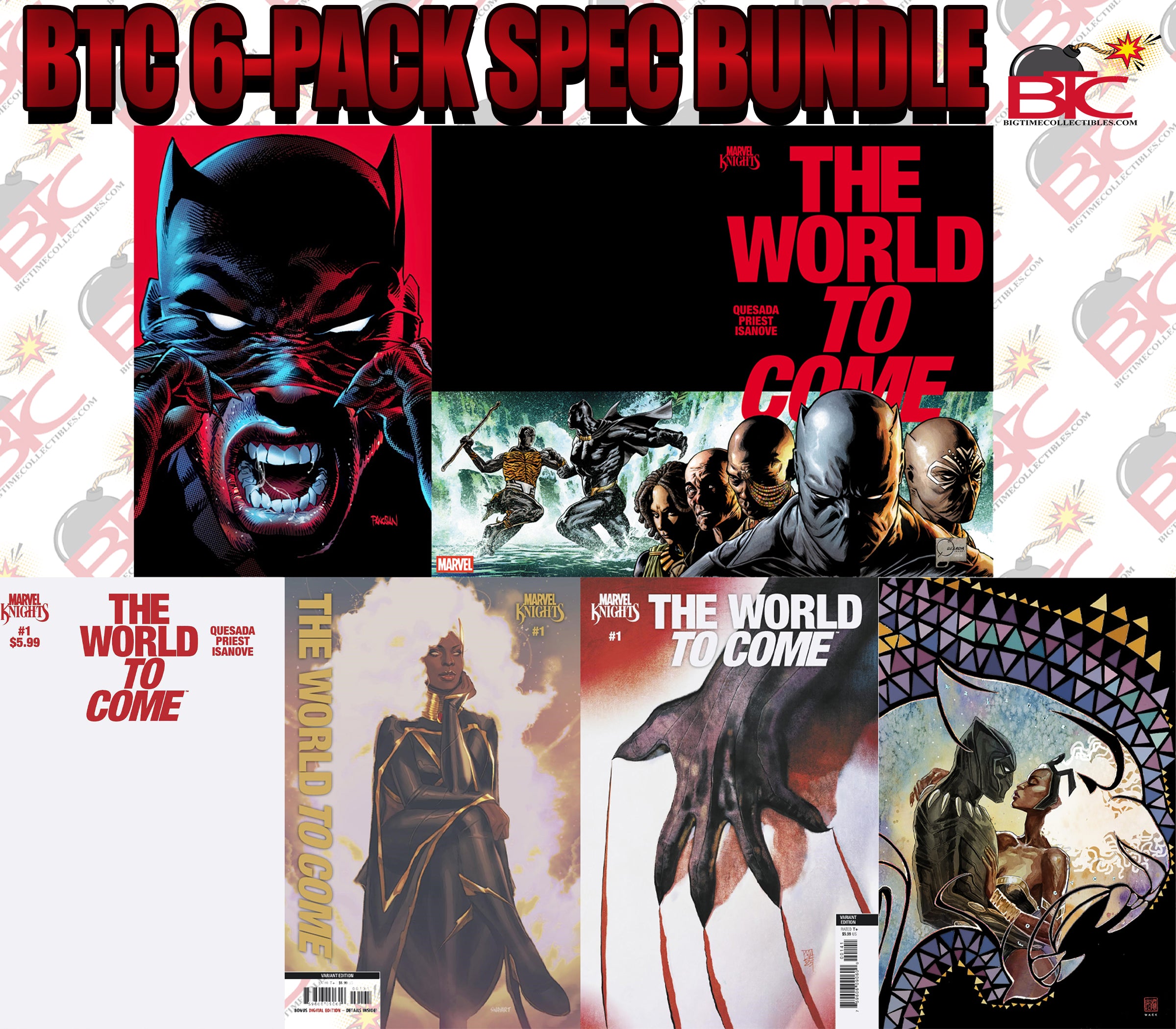 MARVEL KNIGHTS: THE WORLD TO COME #1 BTC 6-PACK BUNDLE  -- [Expected In Stock Date : 06-04-25 ]