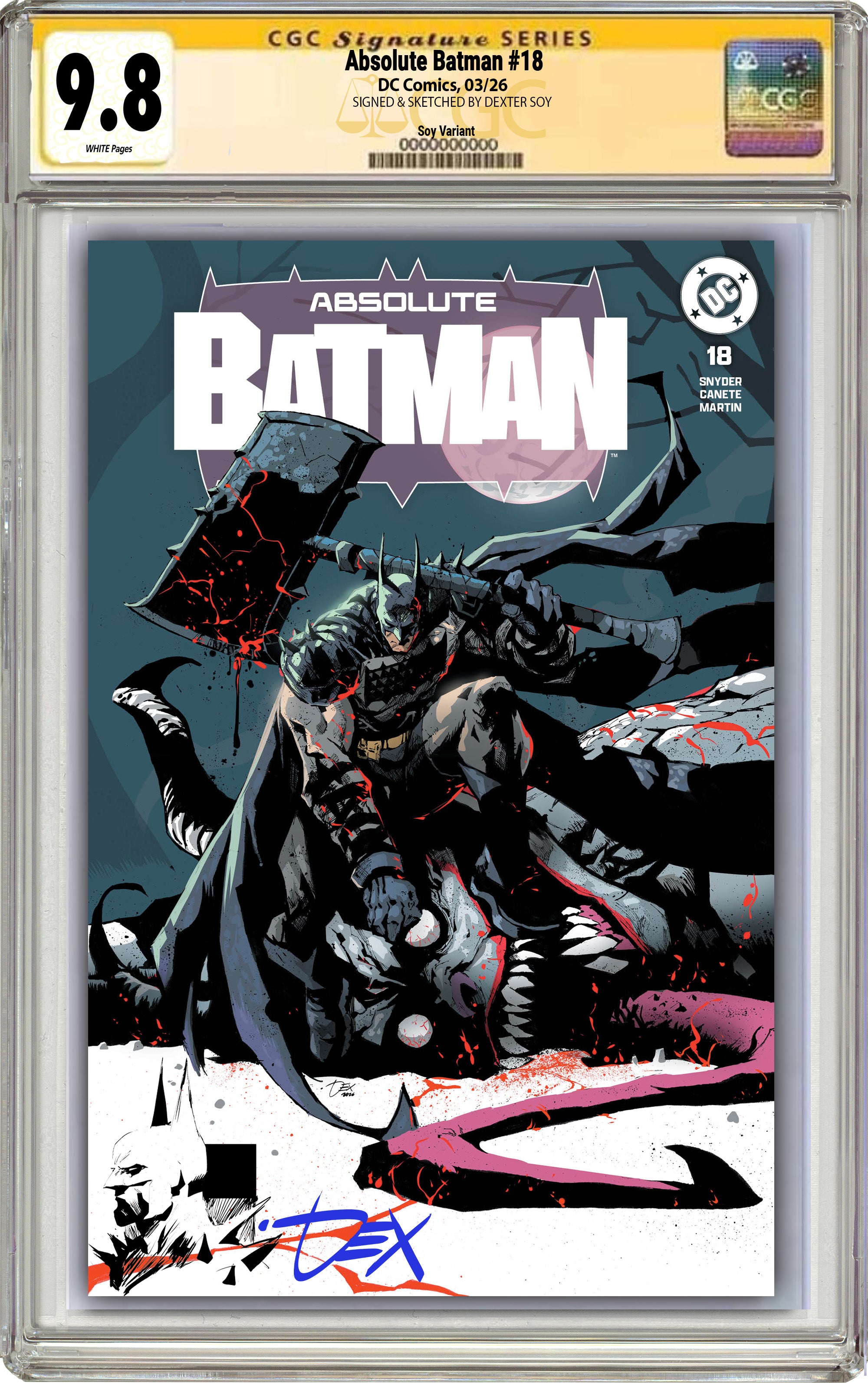 ABSOLUTE BATMAN #18 DEXTER SOY MEGACON EXCLUSIVE VARIANT COVERS