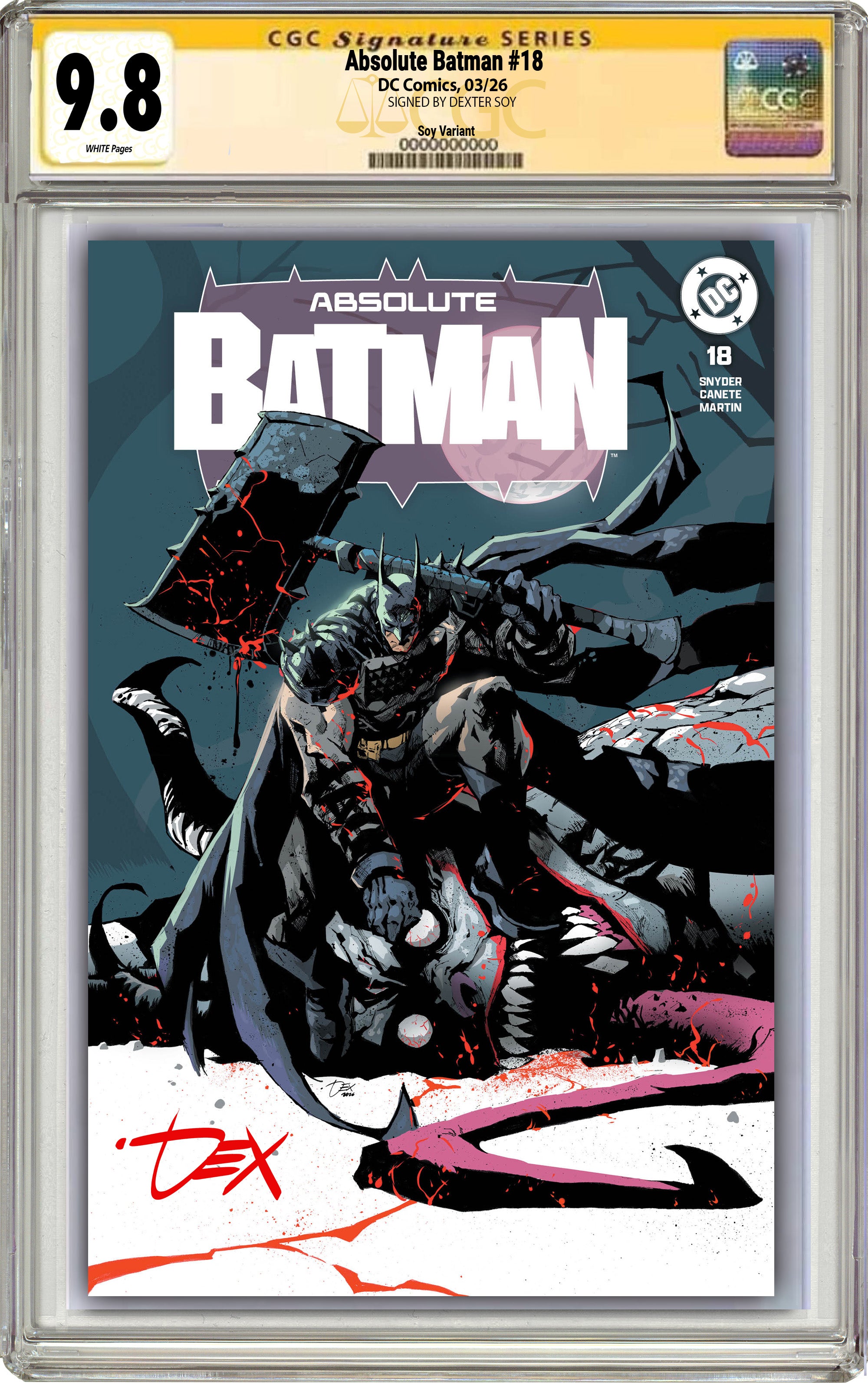 ABSOLUTE BATMAN #18 DEXTER SOY MEGACON EXCLUSIVE VARIANT COVERS