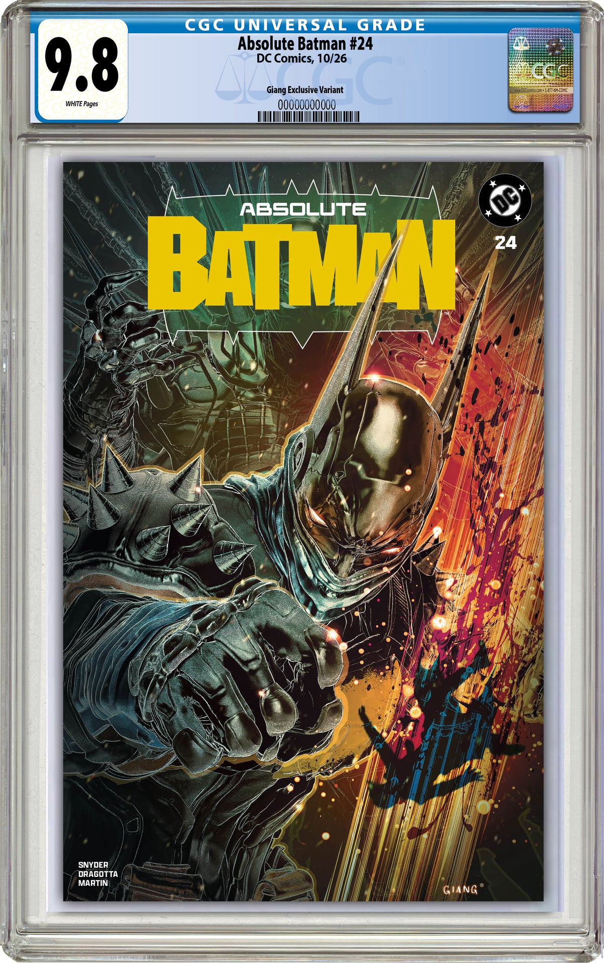 ABSOLUTE BATMAN #24 JOHN GIANG NYCC EXCLUSIVE VARIANT COVERS (CGC GRADED EDITION)