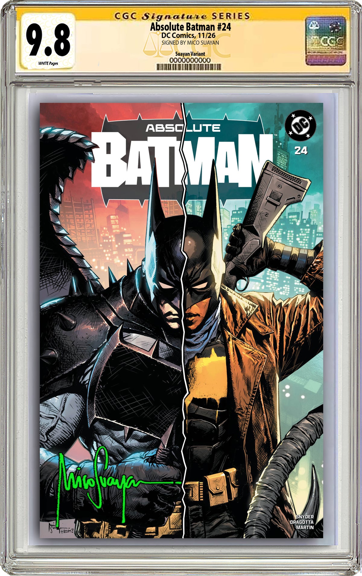 ABSOLUTE BATMAN #24 MICO SUAYAN NYCC EXCLUSIVE VARIANT COVERS (GRADED EDITION)