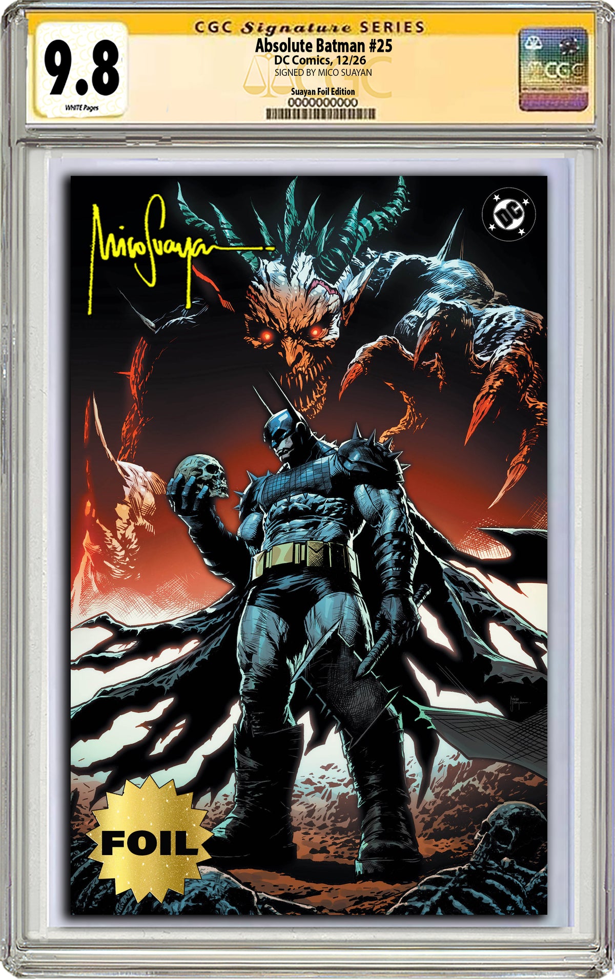 ABSOLUTE BATMAN #25 MICO SUAYAN SGCC EXCLUSIVE VARIANT COVERS (GRADED EDITION)