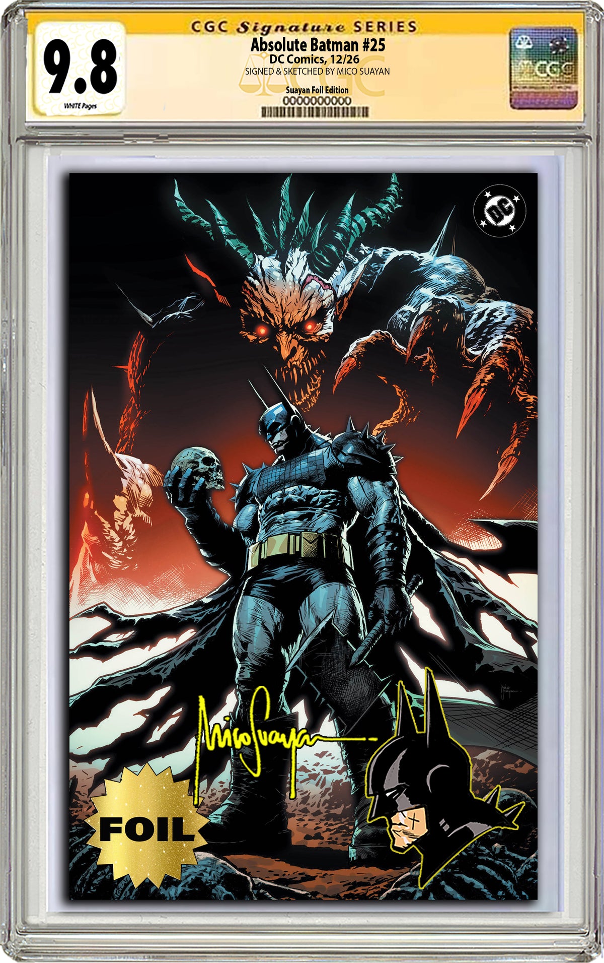 ABSOLUTE BATMAN #25 MICO SUAYAN SGCC EXCLUSIVE VARIANT COVERS (GRADED EDITION)