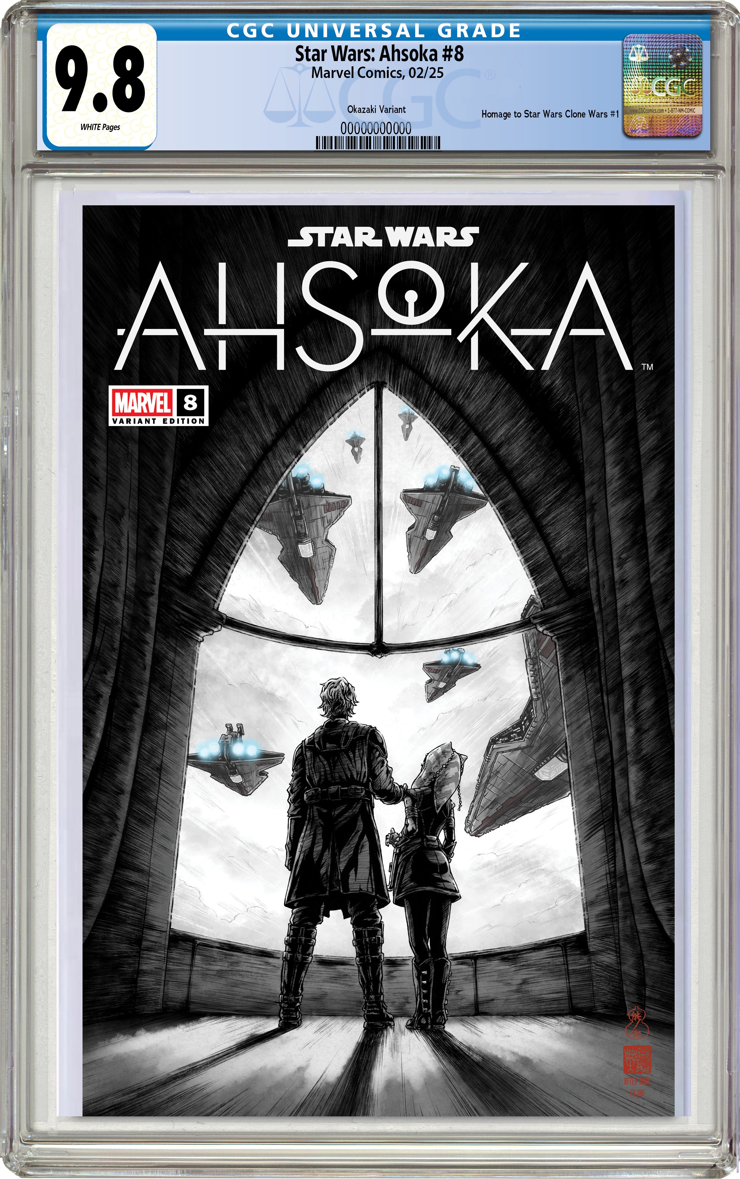 STAR WARS: AHSOKA #8 TAKASHI OKAZAKI LIMITED EDITION EXCLUSIVE VARIANT OPTIONS - 02-19-25