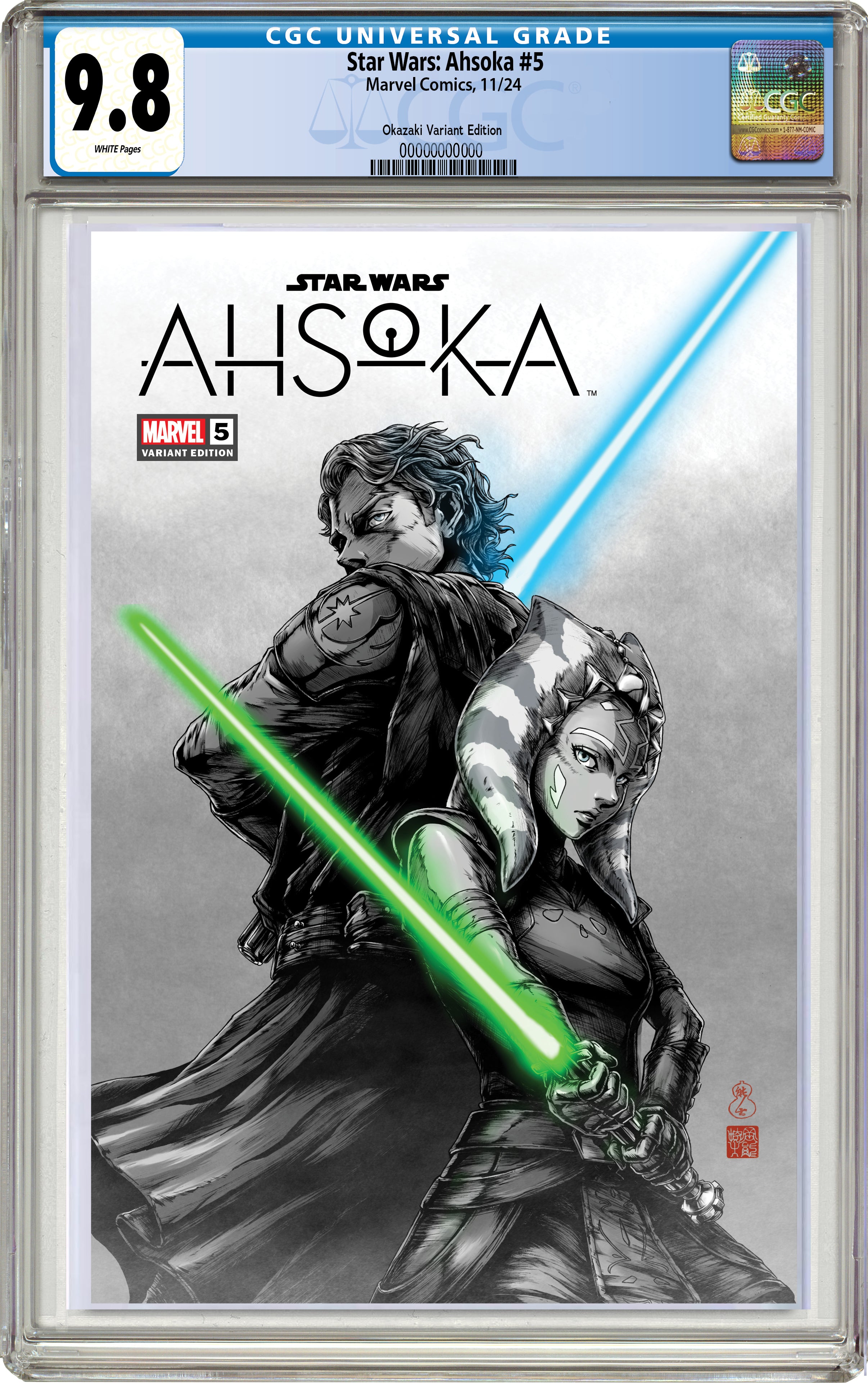 STAR WARS: AHSOKA #5 TAKASHI OKAZAKI LIMITED EDITION EXCLUSIVE VARIANT OPTIONS 11-06-24