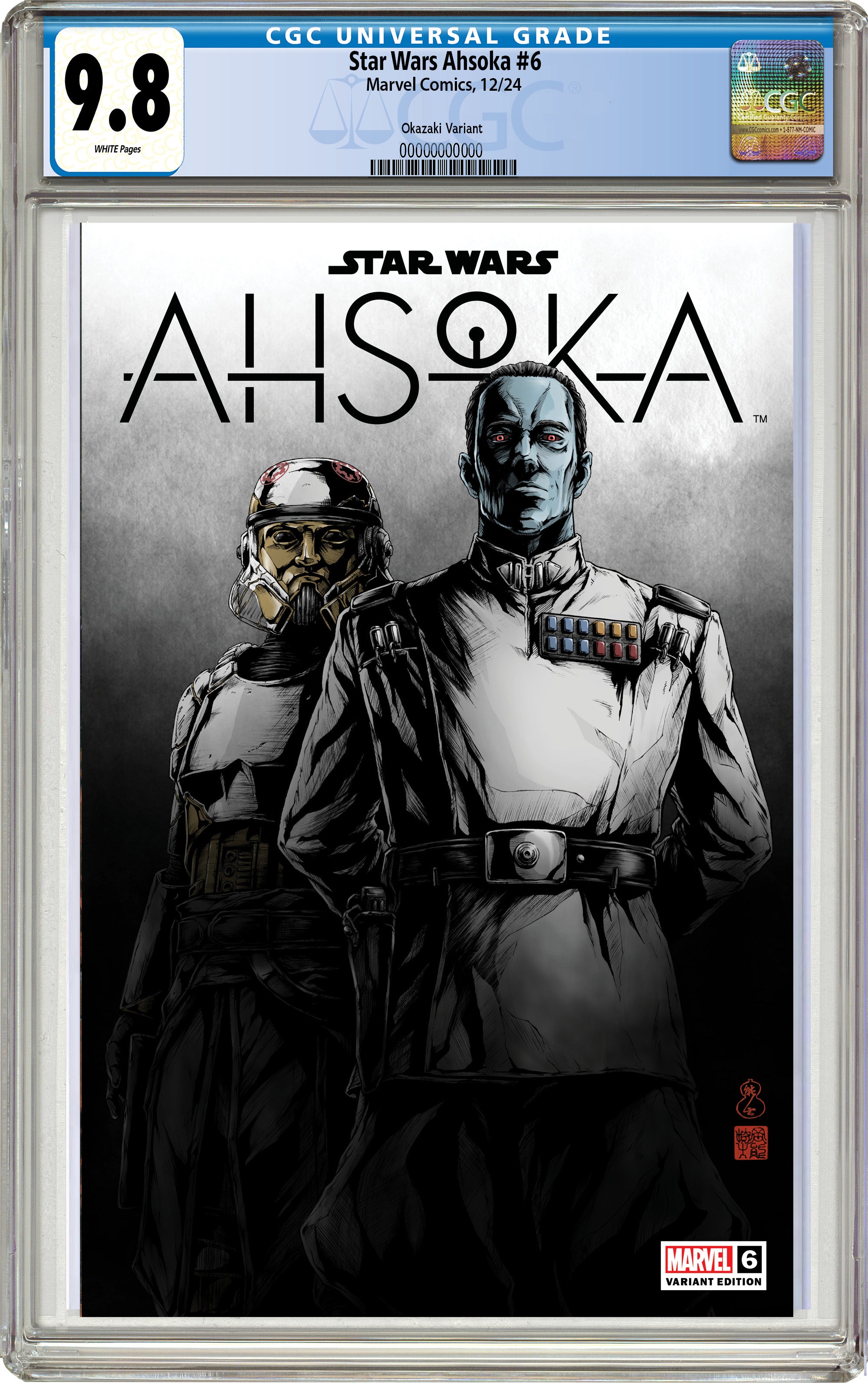 STAR WARS: AHSOKA #6 TAKASHI OKAZAKI LIMITED EDITION EXCLUSIVE VARIANT OPTIONS - 12-18-24