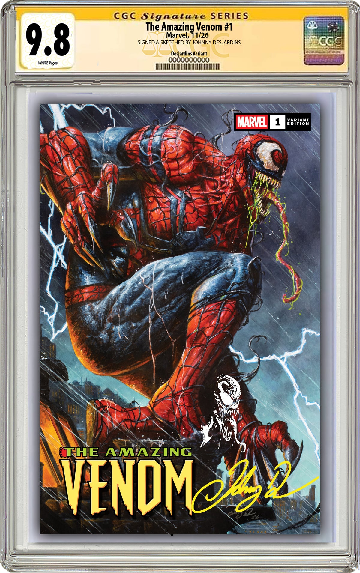 THE AMAZING VENOM #1 JOHNNY DESJARDINS NYCC EXCLUSIVE VARIANT COVERS (CGC GRADED OPTIONS)