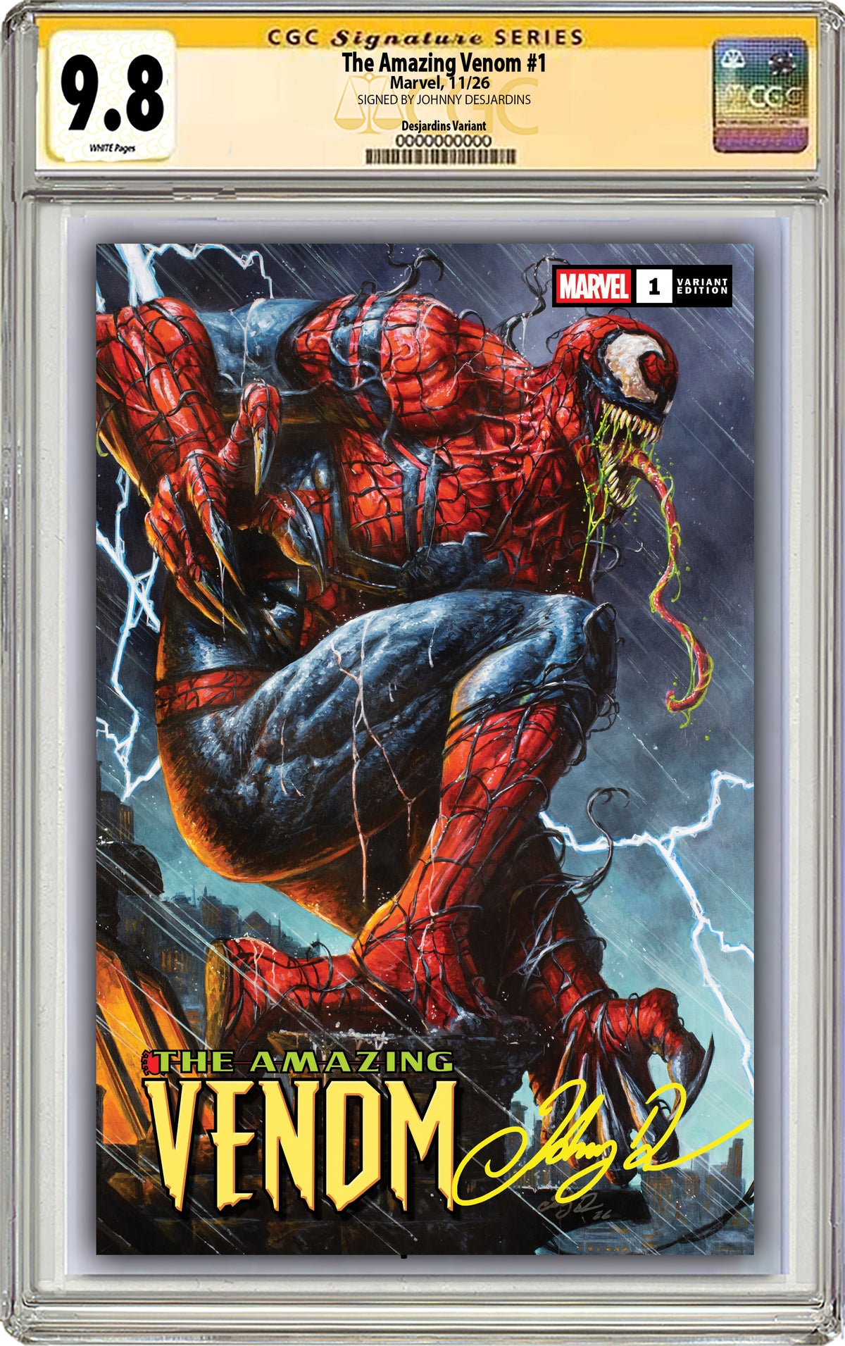 THE AMAZING VENOM #1 JOHNNY DESJARDINS NYCC EXCLUSIVE VARIANT COVERS (CGC GRADED OPTIONS)