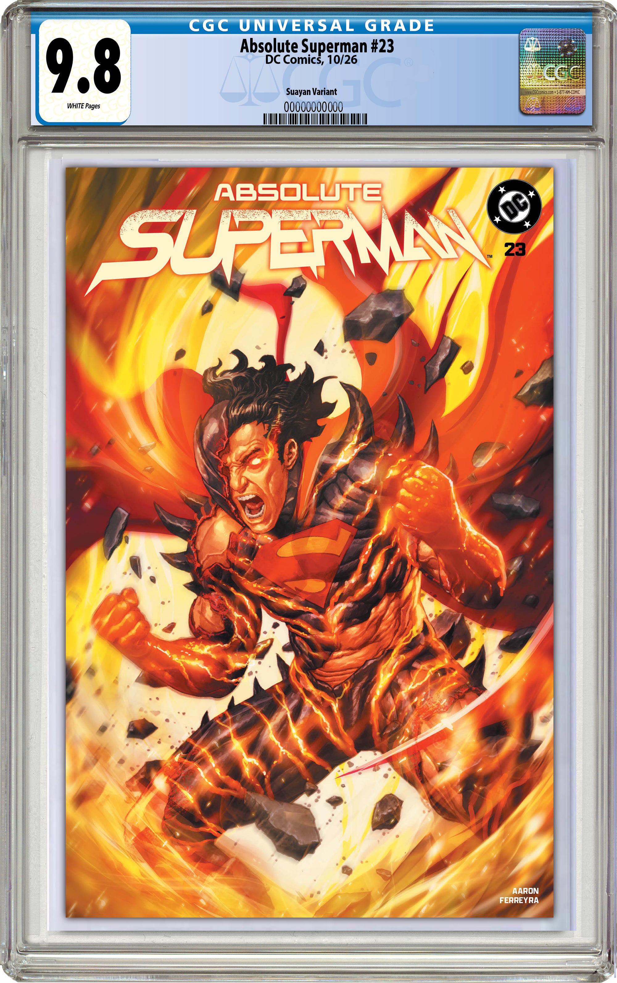 ABSOLUTE SUPERMAN #23 MICO SUAYAN FANEXPO DALLAS EXCLUSIVE VARIANT COVERS (CGC GRADED EDITION)