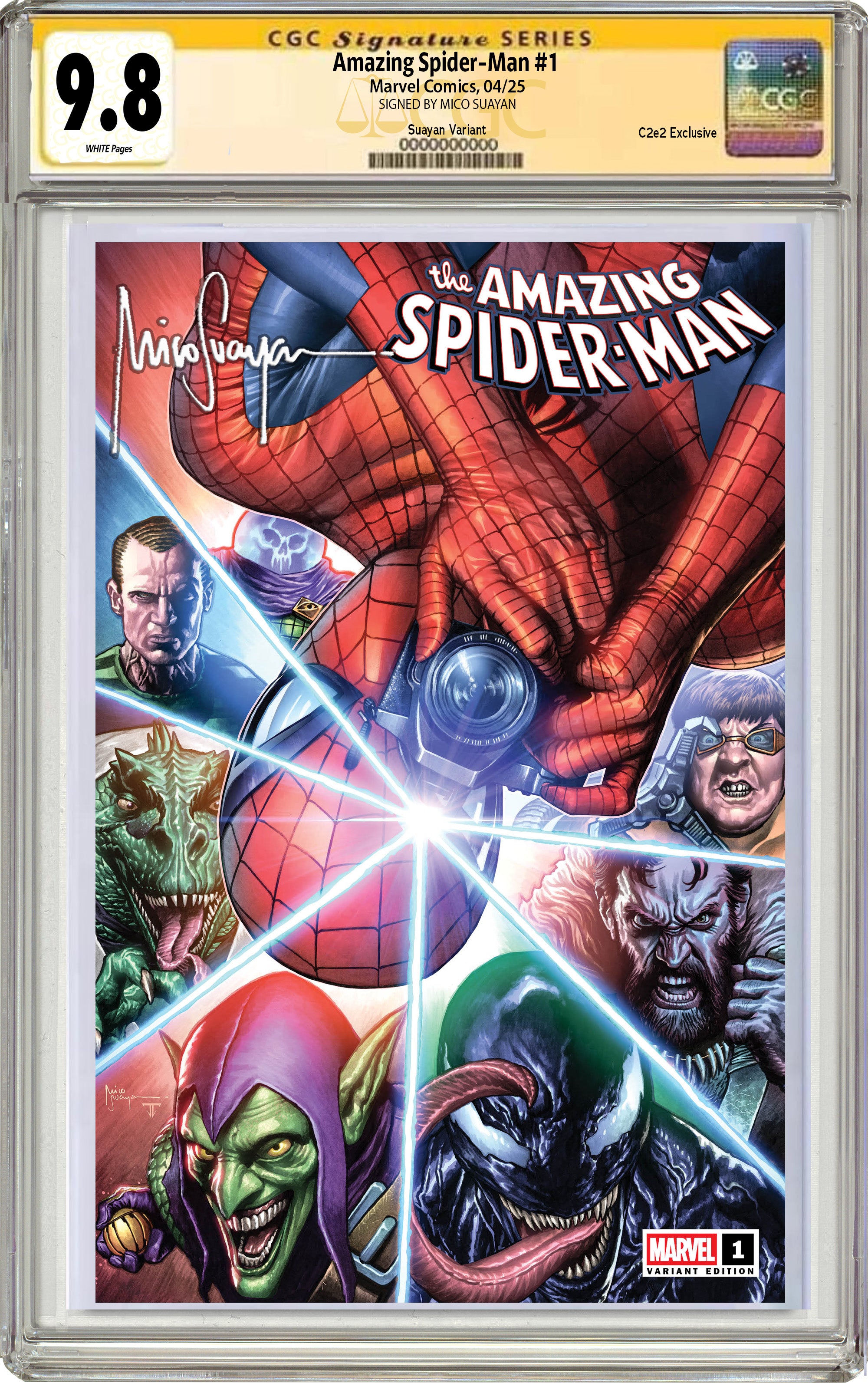 AMAZING SPIDER-MAN #1 MICO SUAYAN C2E2 EXCLUSIVE "SNAP SHOT!!!" VARIANT OPTIONS  04-09-25