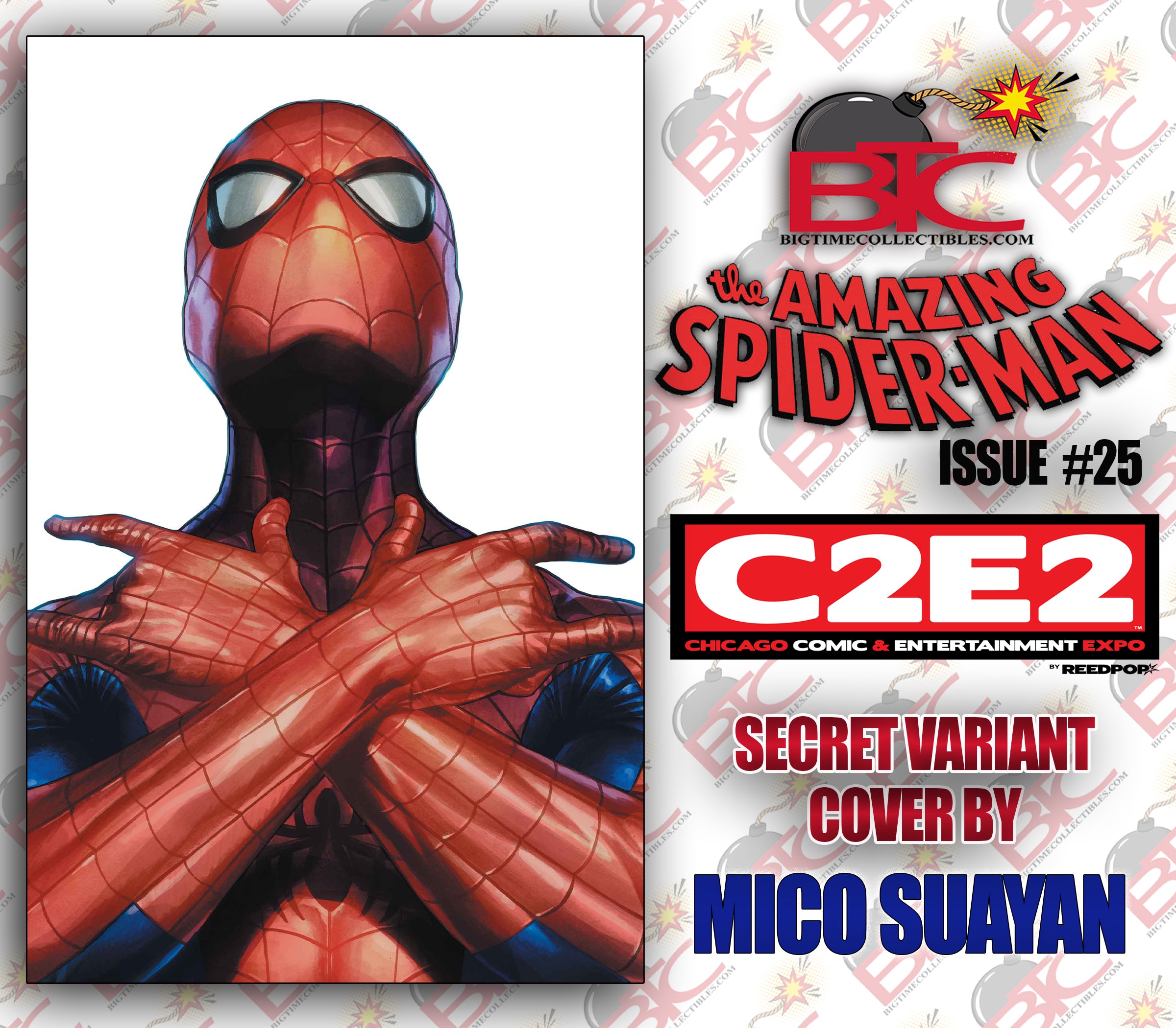 AMAZING SPIDER-MAN #25 MICO SUAYAN C2E2 EXCLUSIVE SECRET DROP