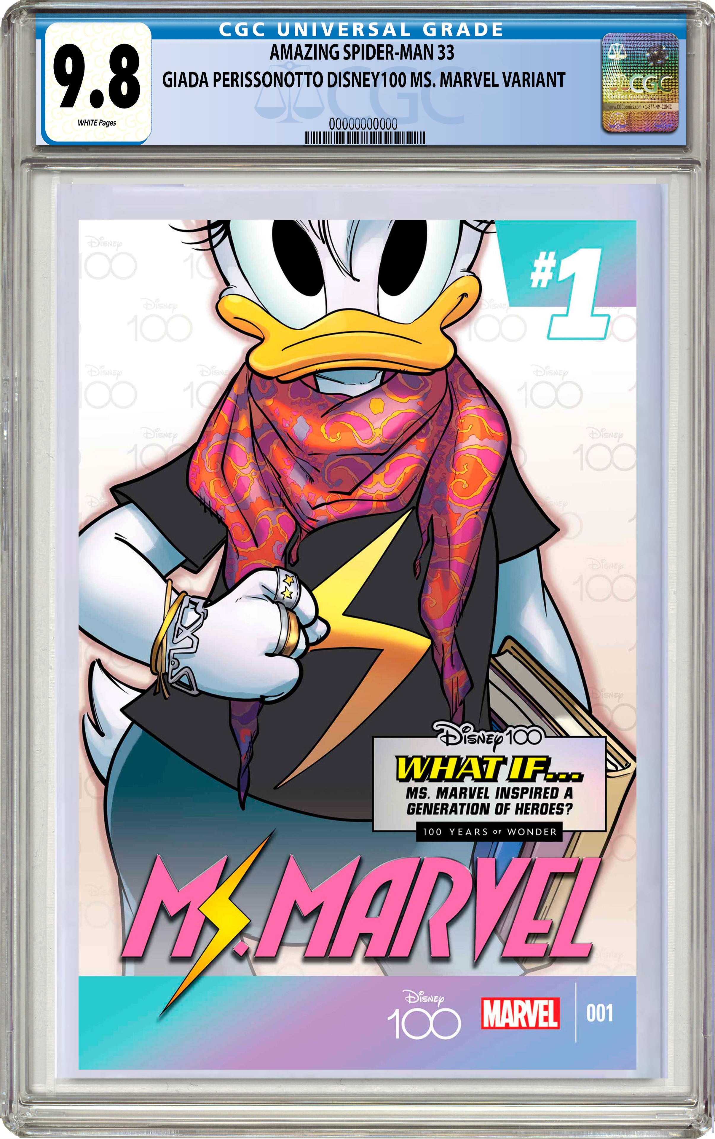 AMAZING SPIDER-MAN 33 GIADA PERISSONOTTO DISNEY100 MS. MARVEL VARIANT - 09/06/23 - CGC 9.8 (INSTOCK) C27