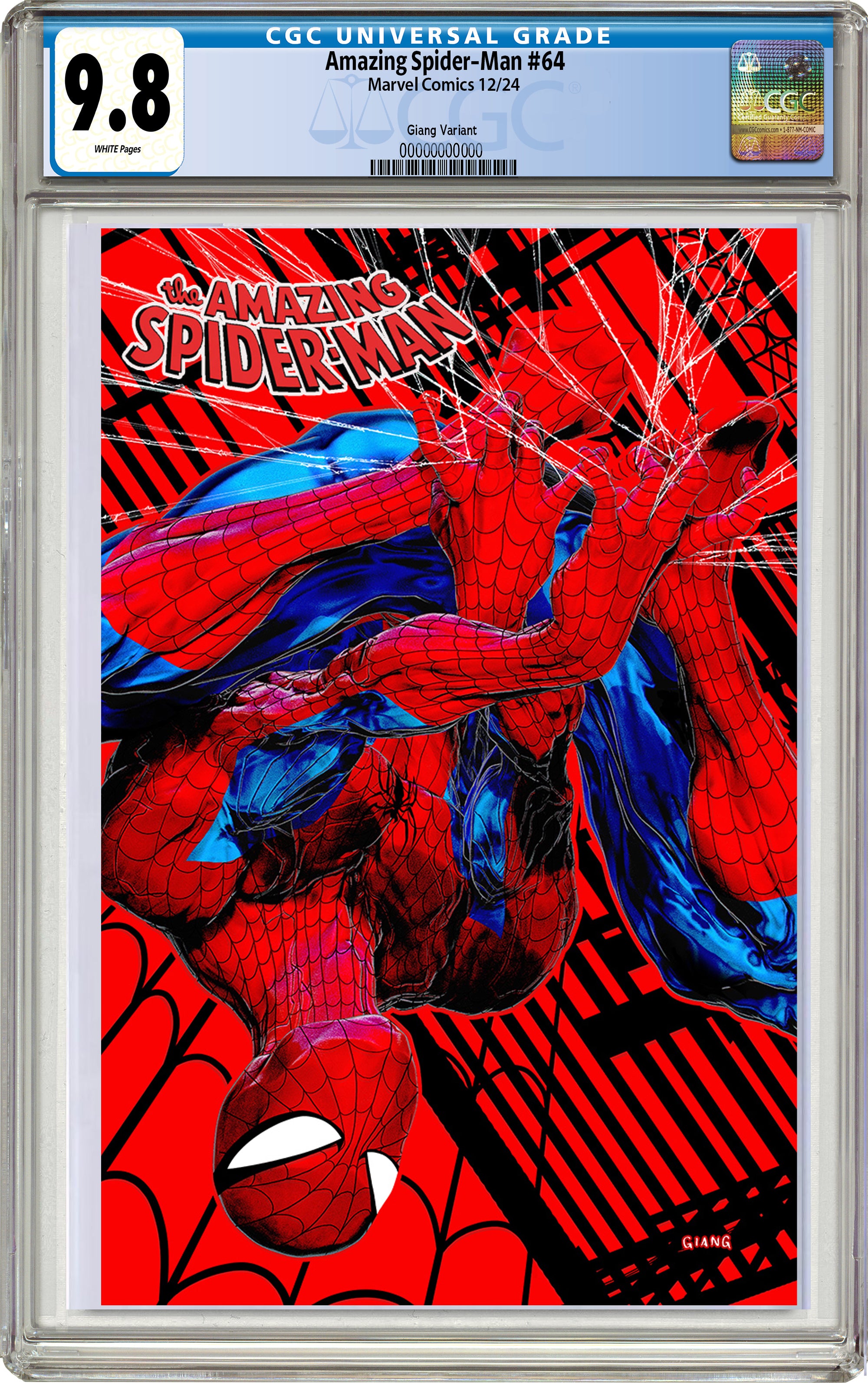 AMAZING SPIDER-MAN #64 JOHN GIANG NEGATIVE BLEED EXCLUSIVE VARIANT OPTIONS 12-25-24