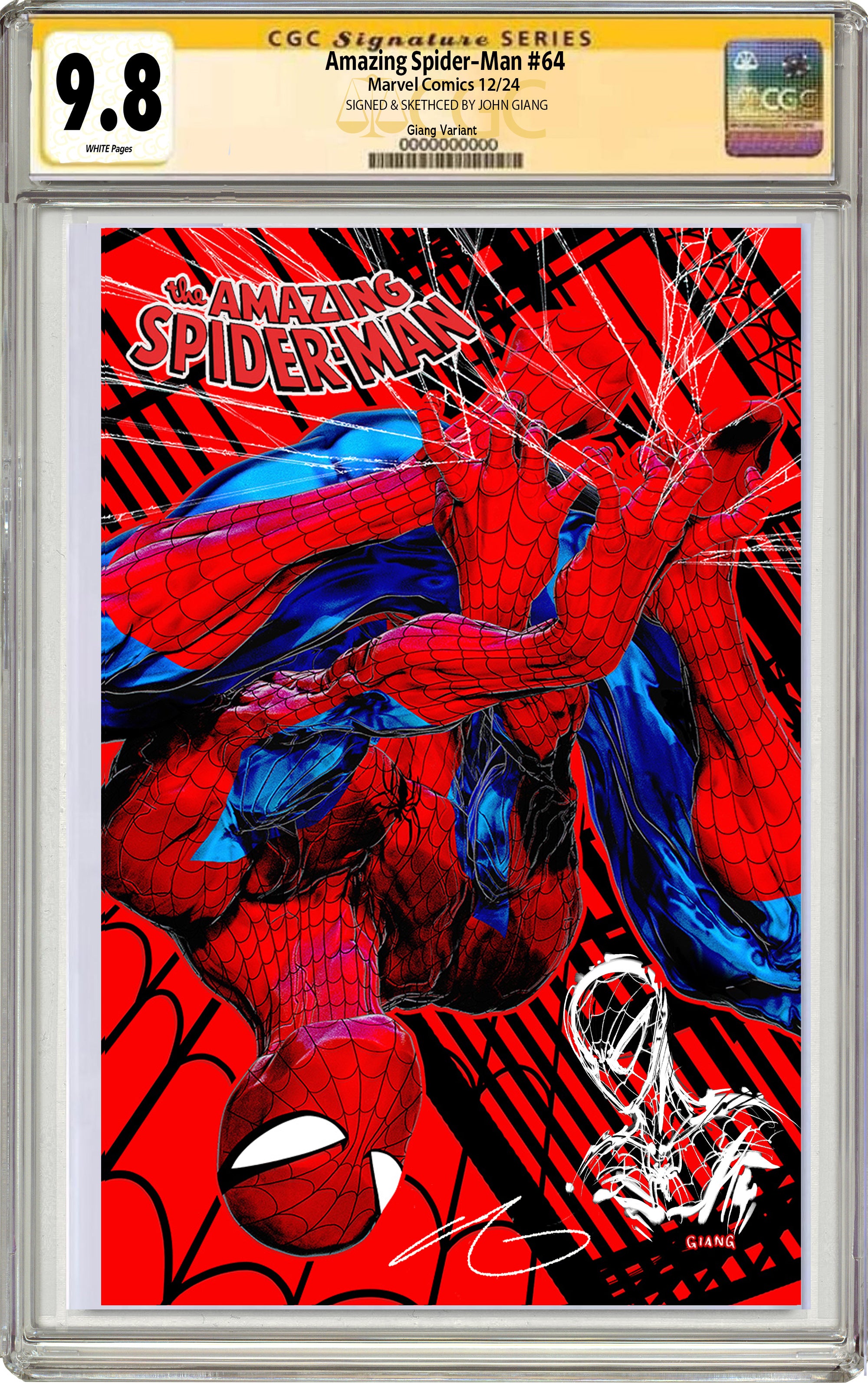 AMAZING SPIDER-MAN #64 JOHN GIANG NEGATIVE BLEED EXCLUSIVE VARIANT OPTIONS 12-25-24