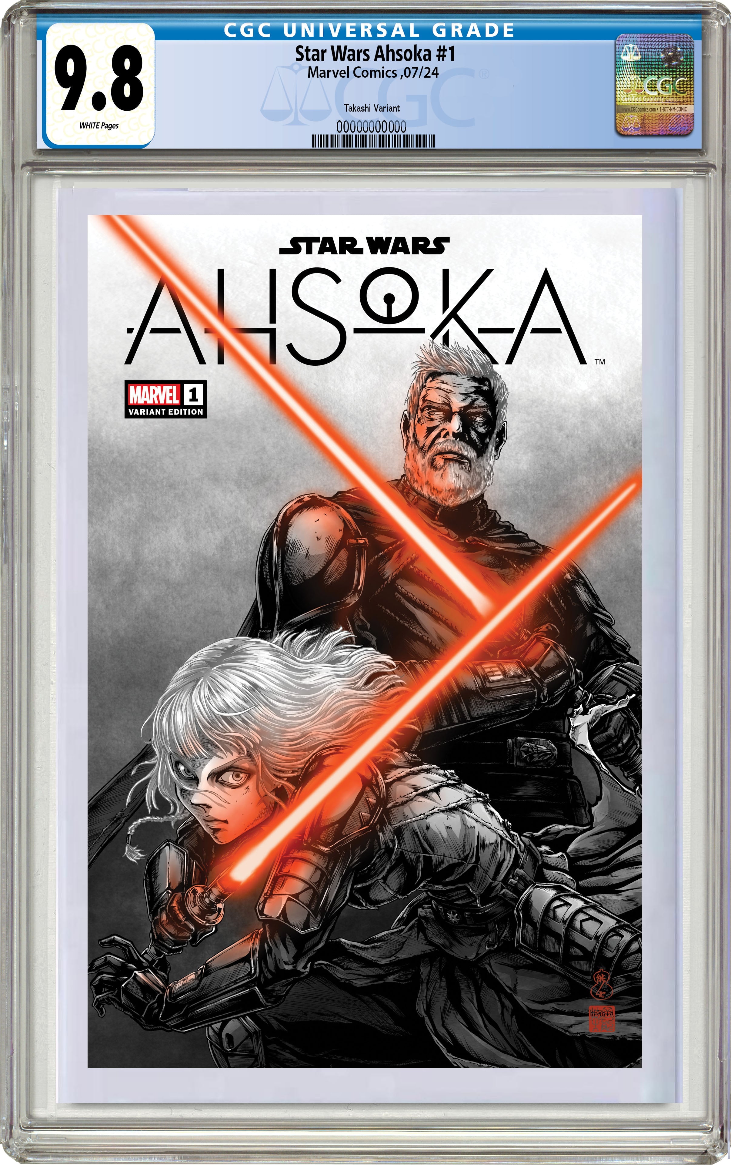 STAR WARS: AHSOKA #1 TAKASHI OKAZAKI LIMITED EDITION EXCLUSIVE VARIANT COVERS 07-10-24