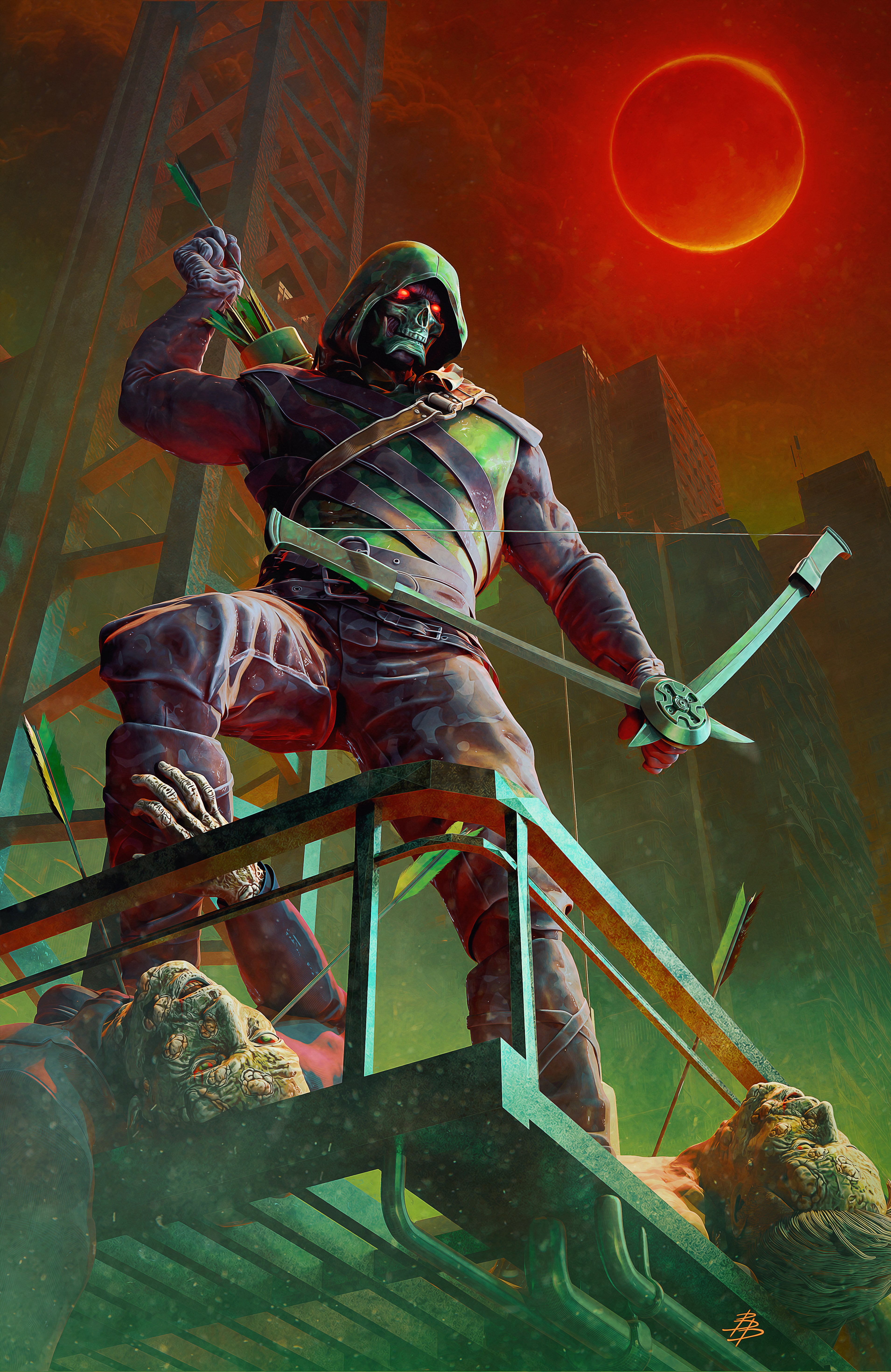 green arrow dress ABSOLUTE GREEN ARROW #1 DAVE WILKINS TRADE DRESS (EXCLUSIVE)