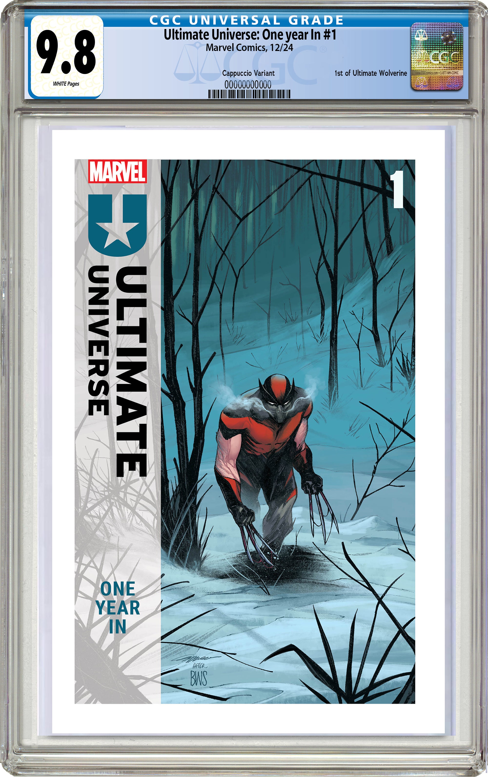 ULTIMATE UNIVERSE: ONE YEAR IN #1 ALESSANDRO CAPPUCCIO SPOILER VARIANT CGC 9.8 W/FREE RAW COPY -- [Expected In Stock Date : 02-2025]